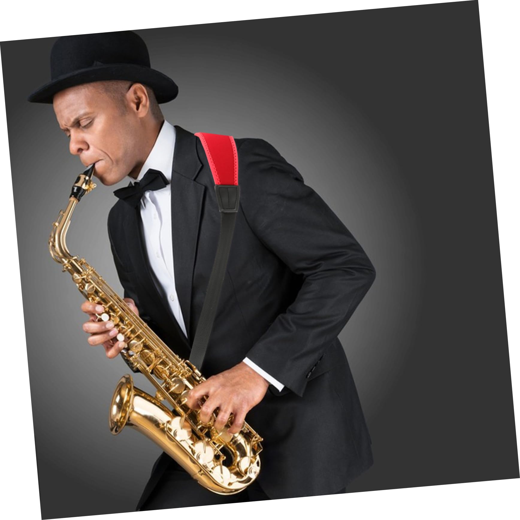 ERINGOGO Adjustable Saxophone Neck Strap Sax Strap Harness for and Tenor Saxophones Replacement Neck Strap with Hook Comfortable and Durable Design