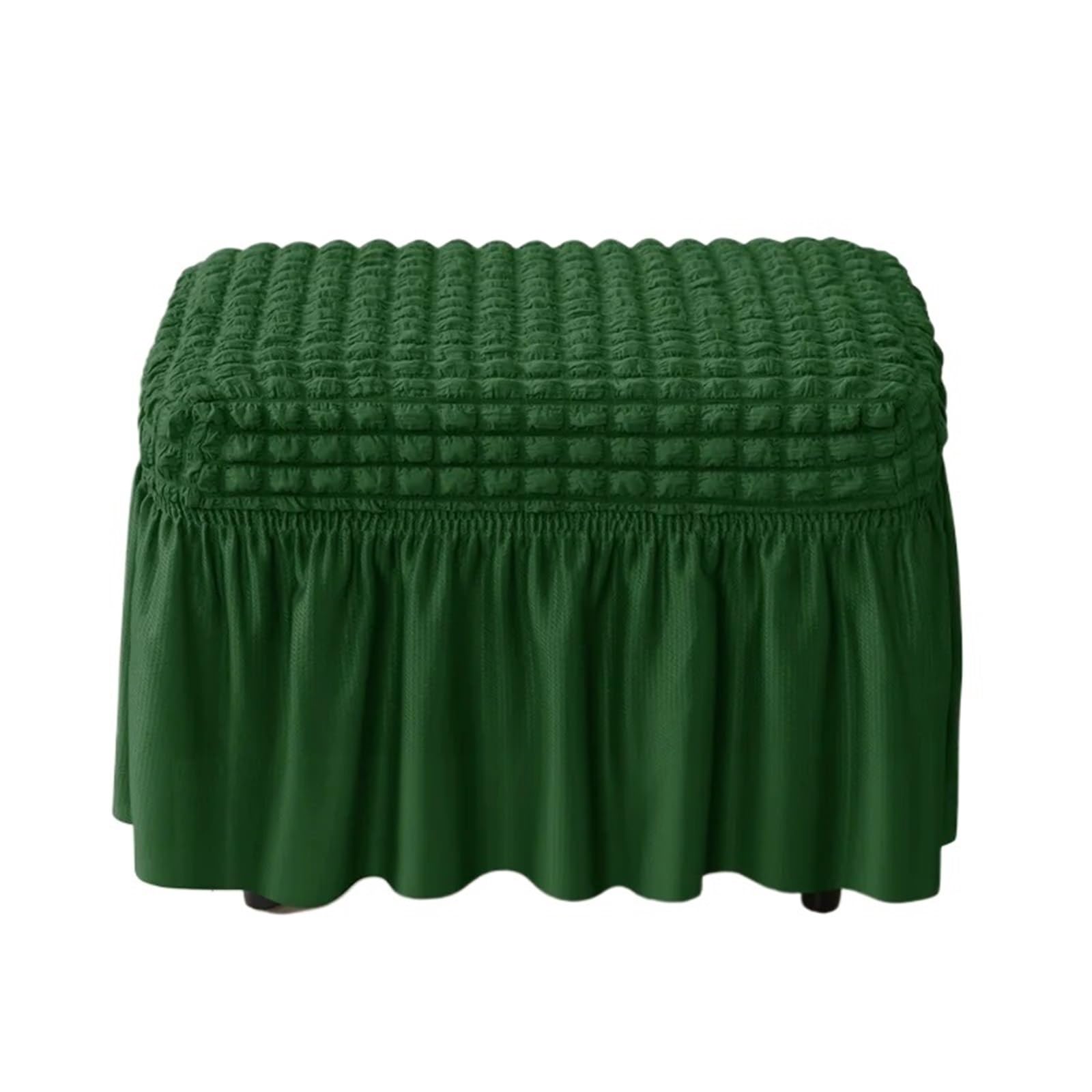 YXINAER Foot Stool Cover Stretch Ottoman Cover for Footstool Skirt, Elastic Furniture Protector(B13 Footstool Cover)