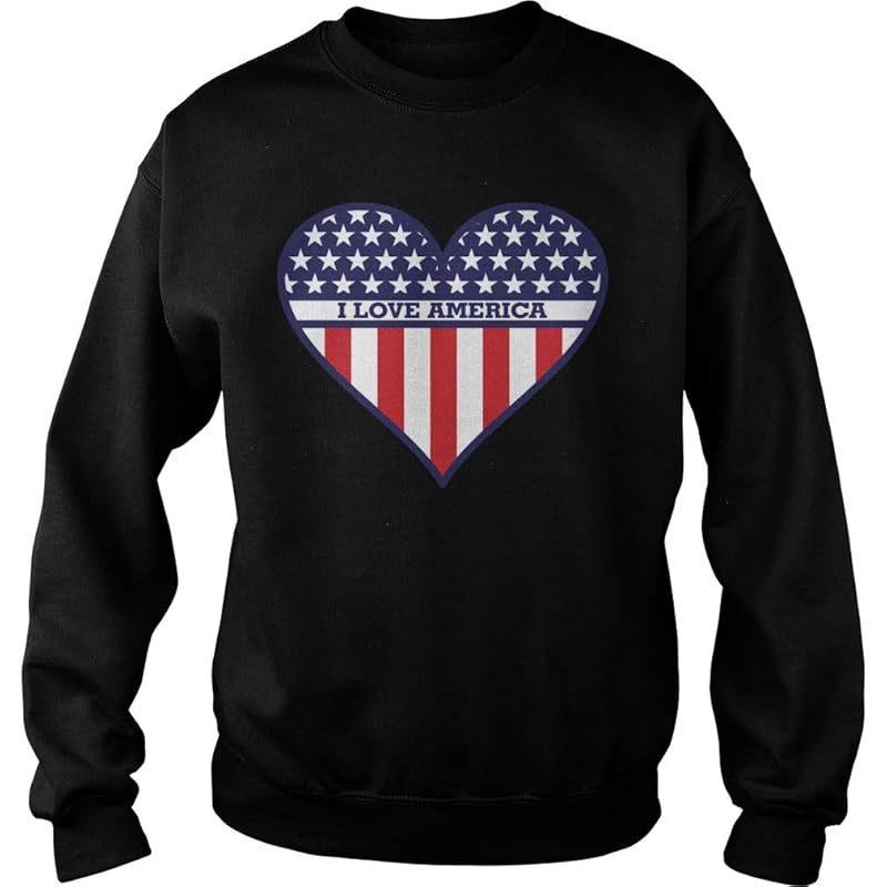 Sweatshirt I Love America, America Sweater, Usa Flag Sweatshirt, Usa