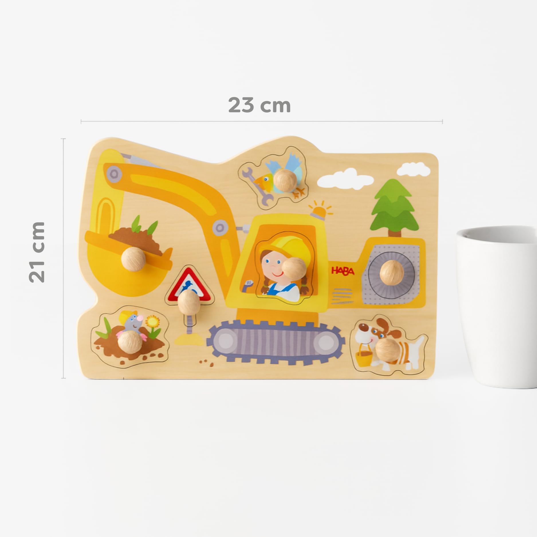 Amazon.com: HABA Construction Site Gripping Puzzle - First Wooden