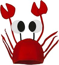 Men's Women's Novelty Hat 3D Lobster Crawfish Crab Seafood Hat with Claws (Crab)