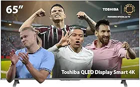 Smart TV QLED 65" 4K Toshiba 65C450NS Google TV 4 HDMI 2 USB Wi-Fi - TB036M