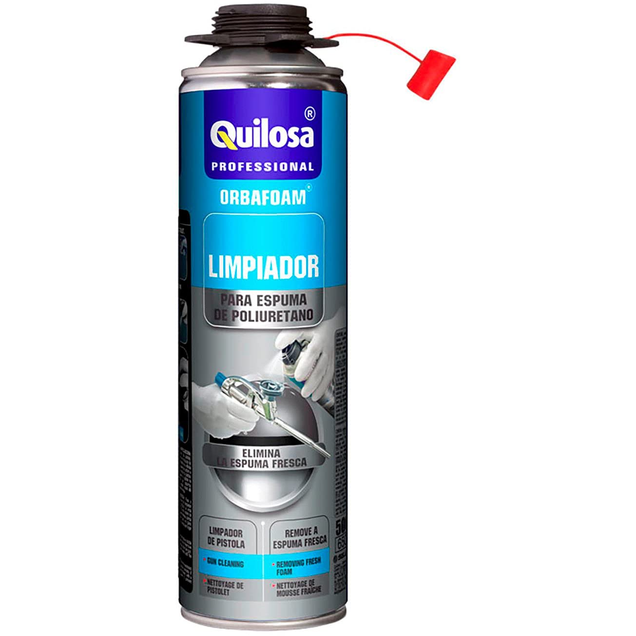 Pack Pistola Espuma Caliber 30 + 4 Botes Espuma Adhesiva EasyPega 750ml + Limpiador Espuma Poliuretano Fresca 500ml + Llavero de Regalo (Pistola Caliber 30 + 4 Botes EasyPega 750ml + Limpiador 500ml)