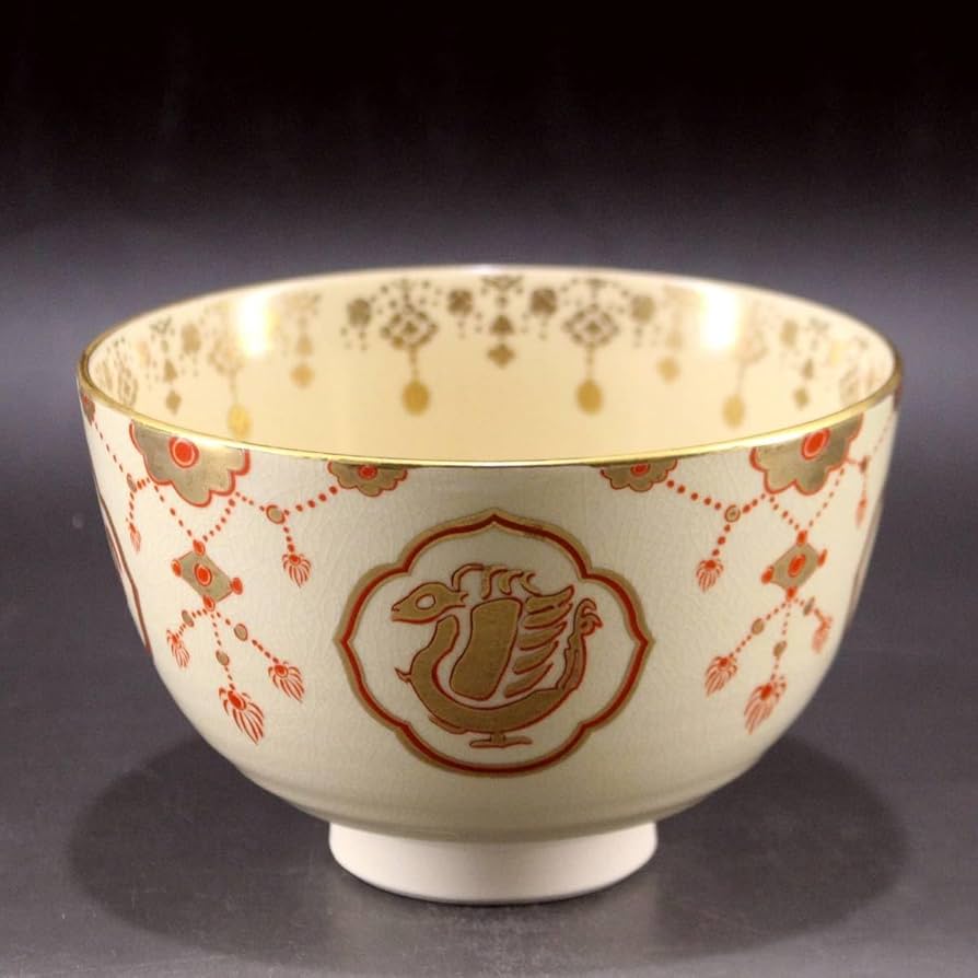 a553 送料無料 青交趾鷺草 抹茶碗 加藤藤山造 在銘 共箱 共布 美濃 ガラス 抹茶碗 平茶碗 義山 鷺草 東太武朗作 （化粧箱） : お