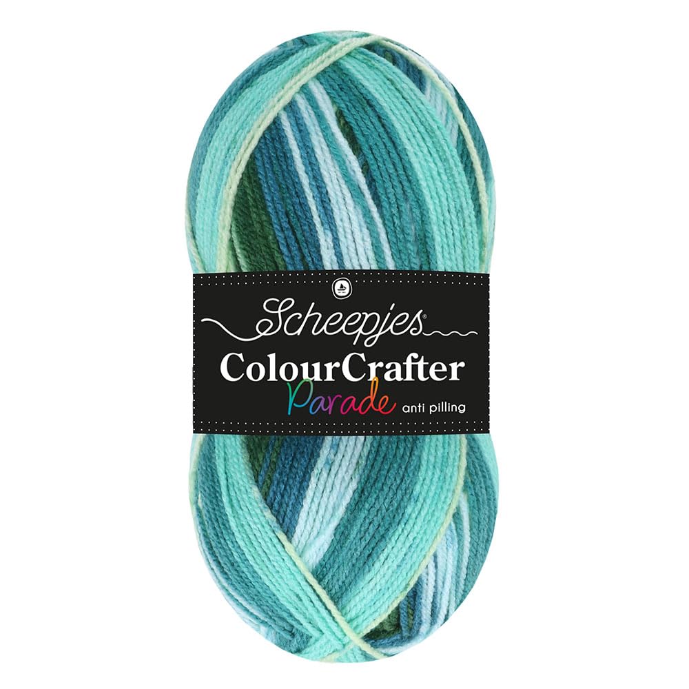 Scheepjes Colour Crafter Parade 1x100g - 605 Mountain Lake, Blue and Green Acrylic Yarn