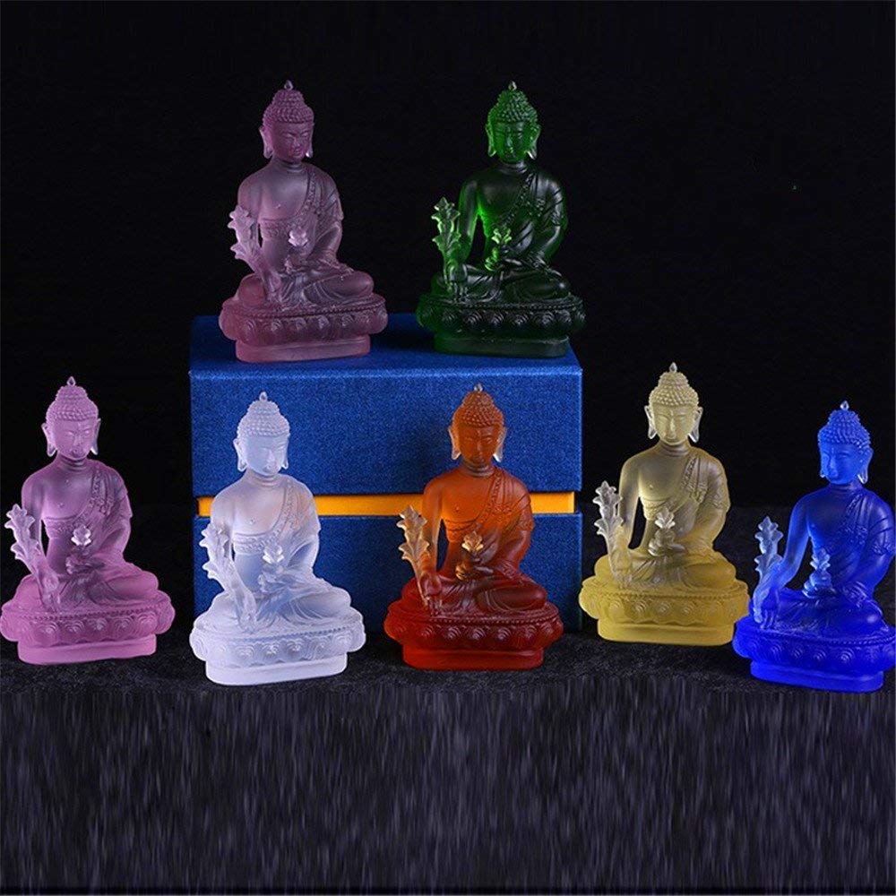 Statua di Buddha – Artigianato in vetro di alta qualità per la decorazione di casa e ufficio, regalo unico per meditazione e risvegli spirituali, elegante accento per la casa, opera d'arte decorativa