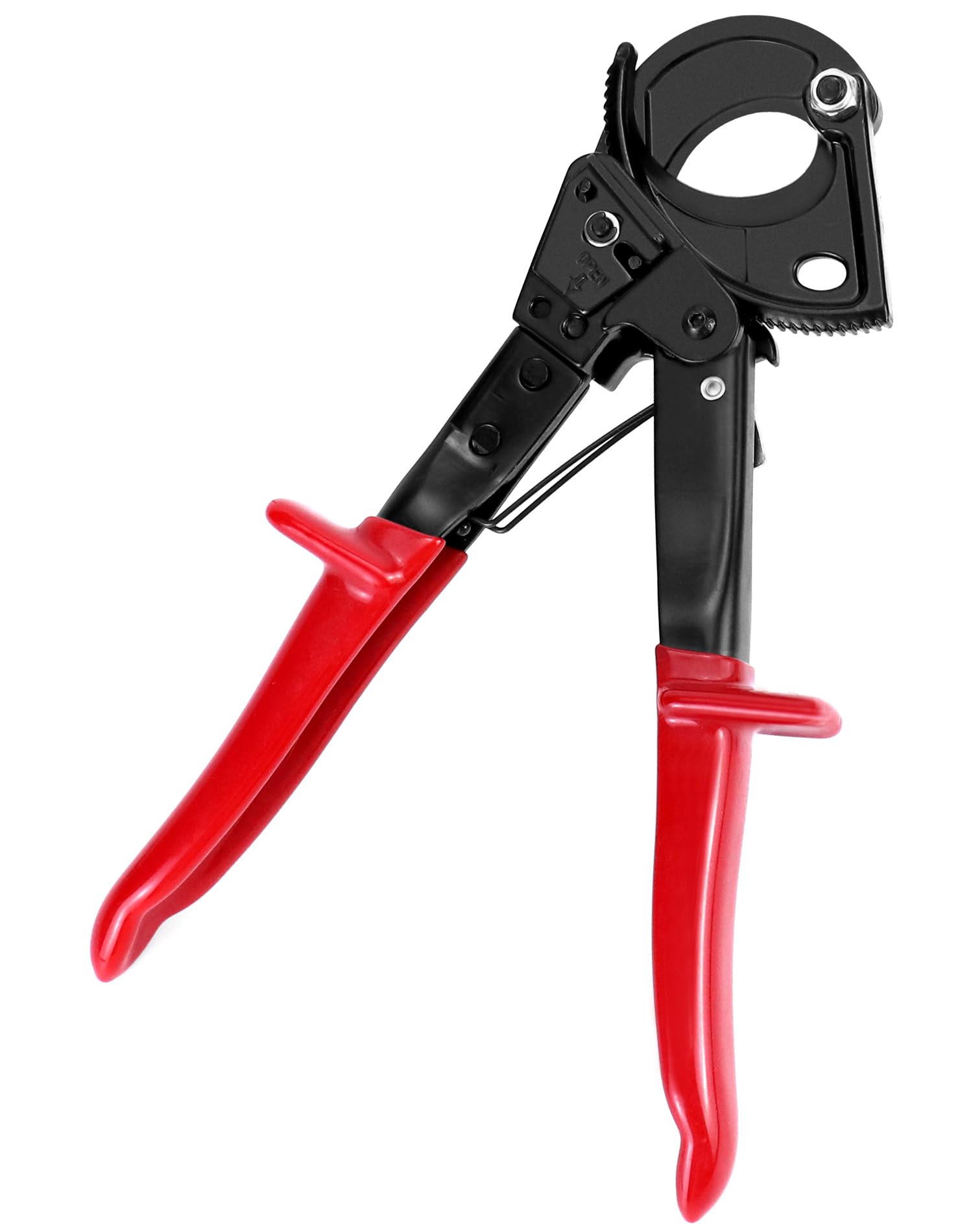 QWORK® Coupe-câble, HS325A Coupe-câble à cliquet robuste, pour câbles en cuivre aluminium, jusqu'à 240 mm²