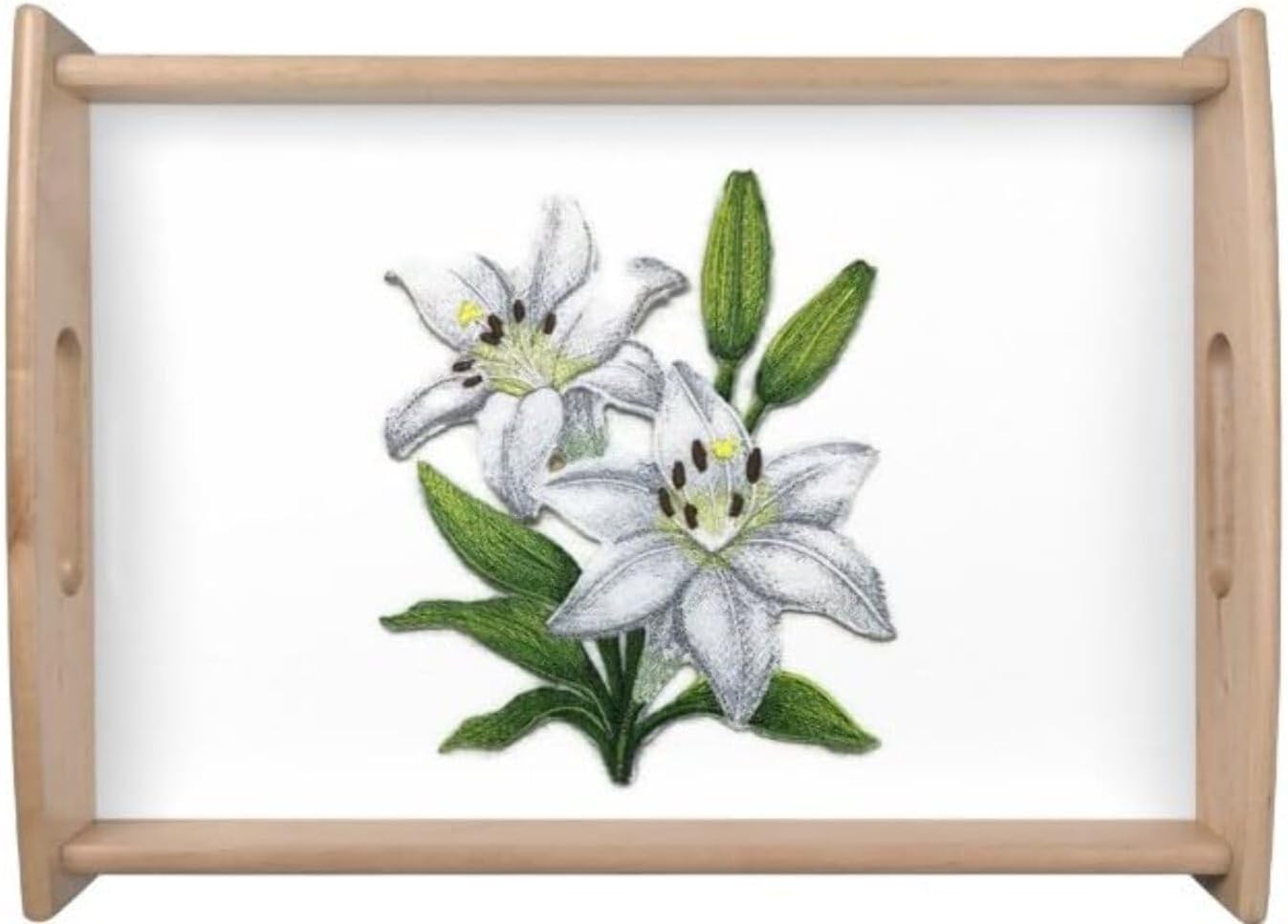 Custom and Unique Garden's Best Delight Flower [ Lily Blooms ] Embroidered Iron on/Sew Patch [ 5.87"(w) x 7.07"(h) ] [Made in USA]