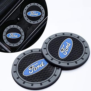 for Ford Car Cup Holder Coaster,Cup Holder Insert Coaster for Ford Fusion F150 F250 F350 F450 F550 Edge Explorer Mustang F151,Anti Slip Car Cup Coaster for Ford Car Interior Accessories,Black
