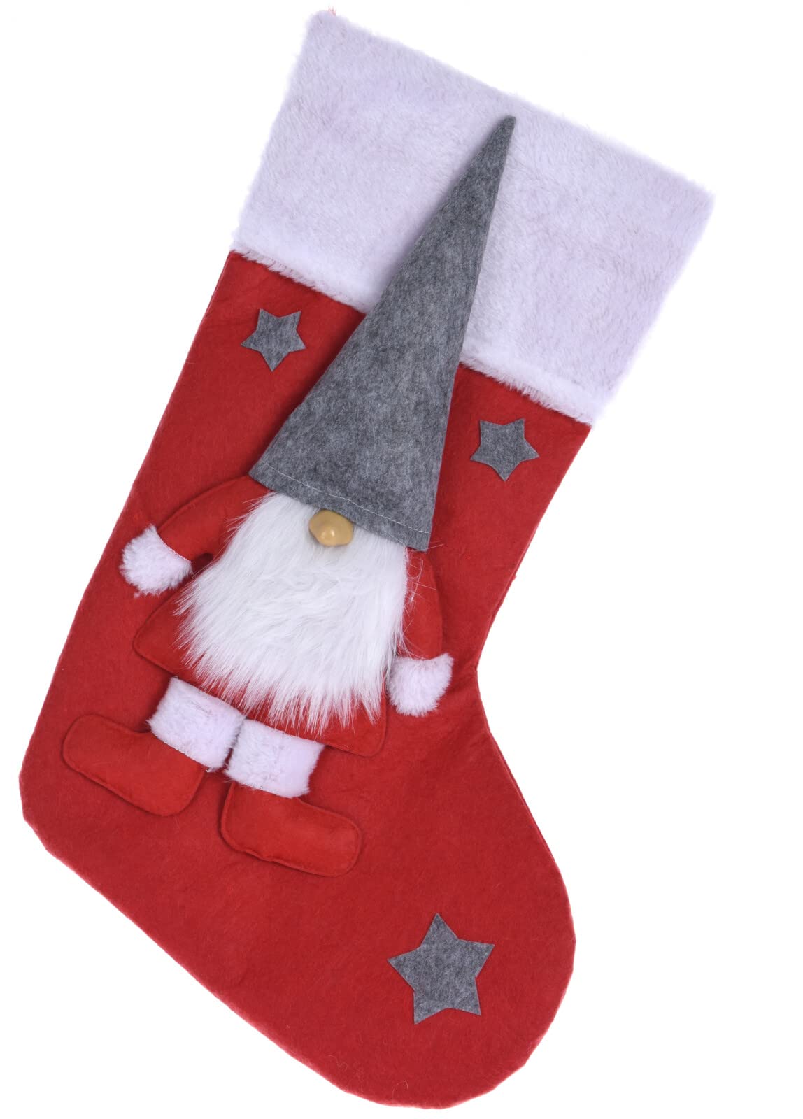 Geyoga Weihnachtsstrümpfe Für Jesus – 4 Stück, 16,5 Cm, Rot-weiß Mit Goldener Borte