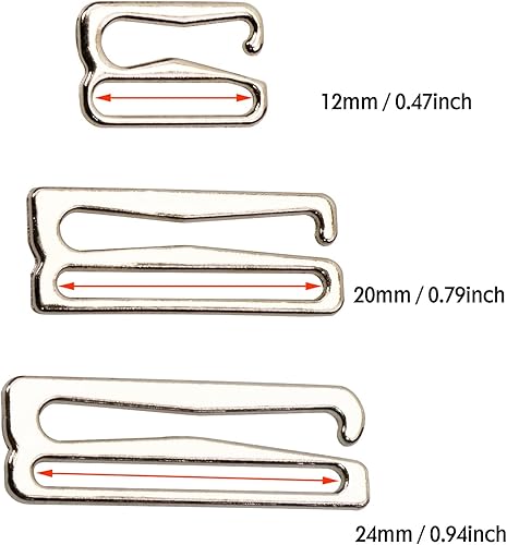 Miniatura 4 de Tupalizy Ganchos de metal para brasier para coser bikini halter tops traje de baño, lencería, traje de baño, diapositivas de ajuste, 60 unidades