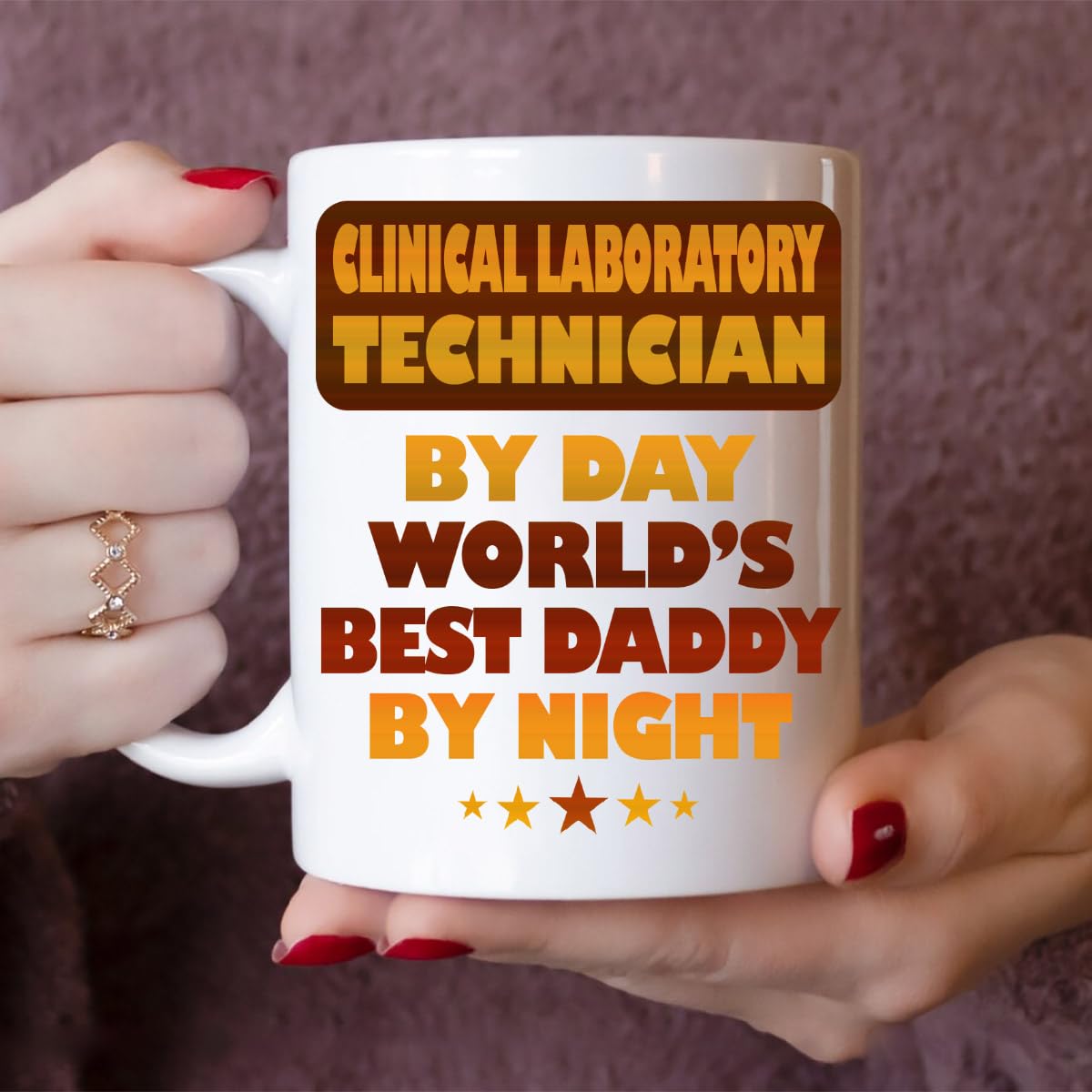 Clinical Laboratory Technician Coffee Mug Clinical Laboratory Technician By Day World's Best Daddy By Night White Ceramic Mug Father's day Gift For Clinical Laboratory Technician Daddy, Dad, Father