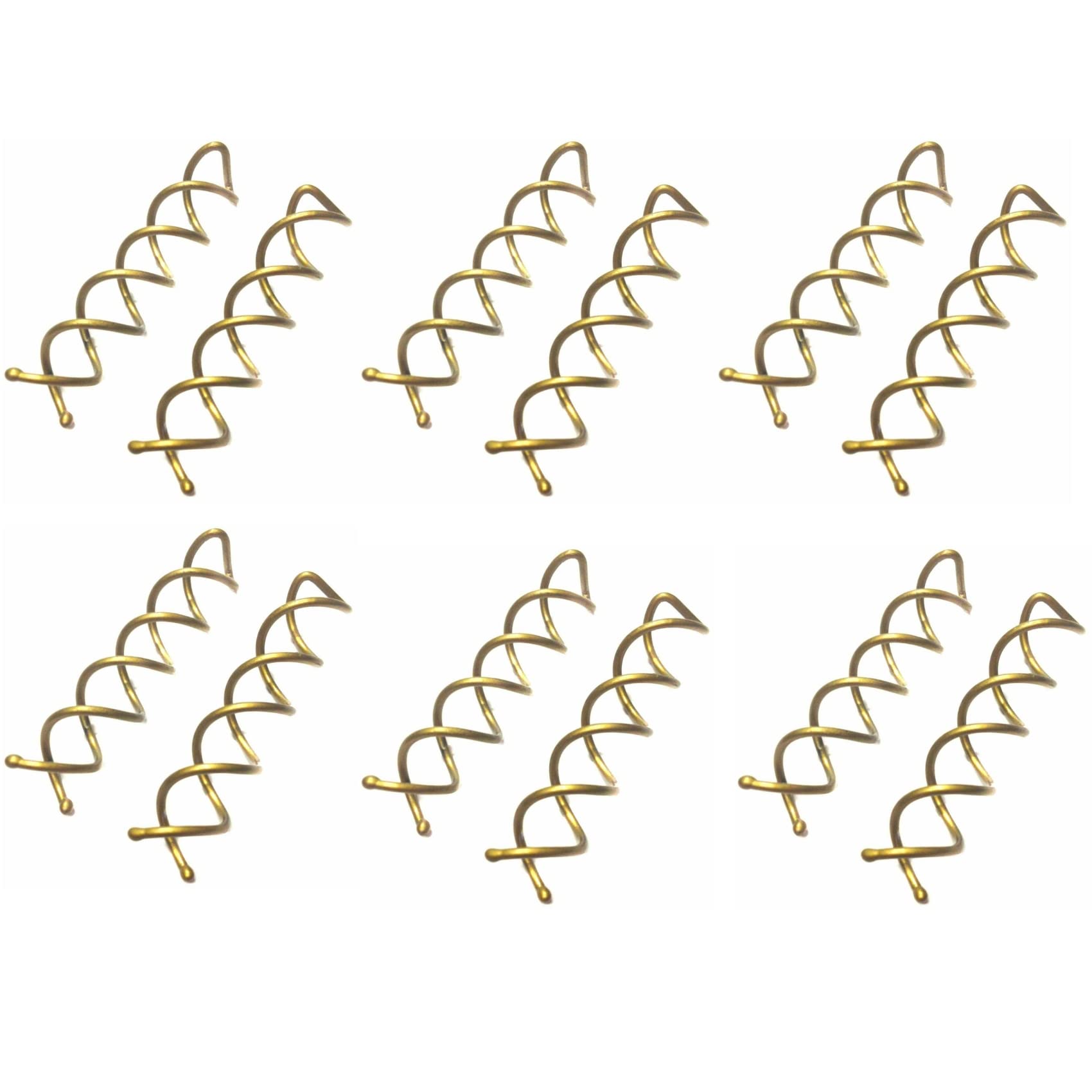 Topkids Accessories 12pc Hair Twist Spiral Pins Women Twist Spin Hair Pins* 60mmSpiral Hair Pin Spiral Hair Clip Spin Clip Bun Stick Clip Bun bun pins Spiral Hair Grips for Girls & Women (Gold)