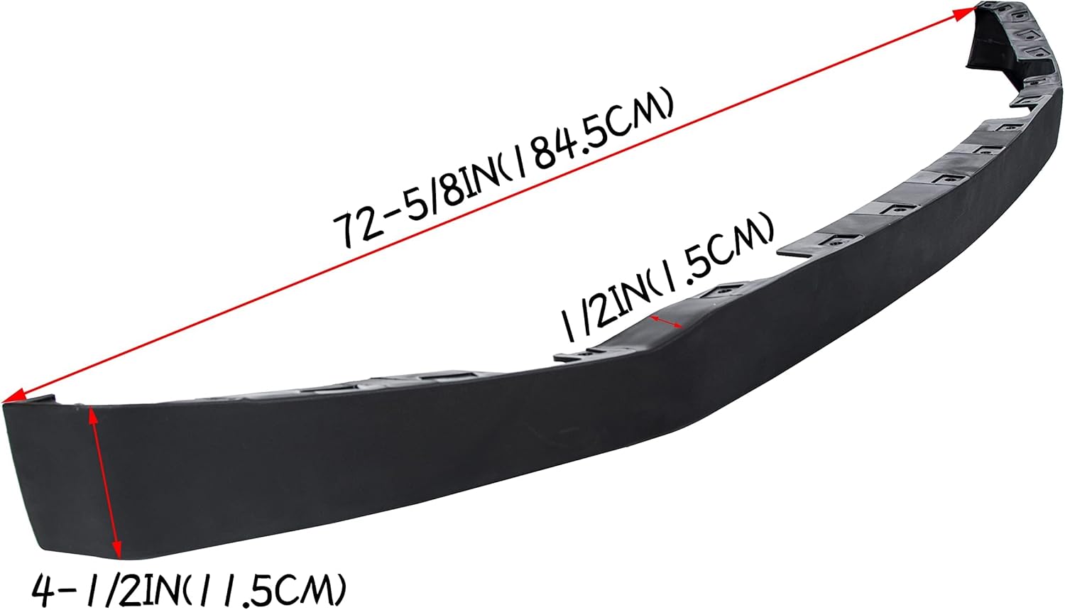 KUAFU Front Lower Bumper Valance Panel Compatible with 2017-2019 Ford F250 F350 F450 F550 Super Duty 2-Wheel Drive Models Replace for HC3Z17626AD, FO1095272, GNT56215066 Air Dam Deflector Plastic