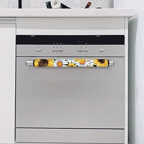 Miniatura 3 de WHOSGNIHT Juego de 2 fundas vintage para manija de puerta de refrigerador, mantiene las puntas de los dedos, protector de manchas de polvo y