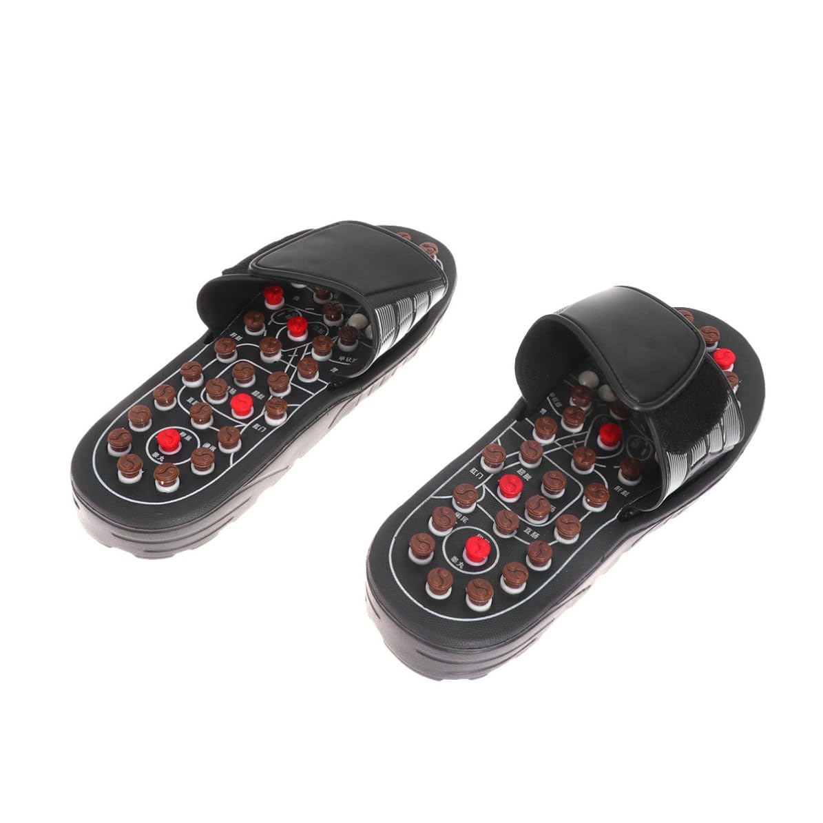 Massagepantoffeln für Füße, Eva, 1 Paar, Schwarz, Größe 44-45