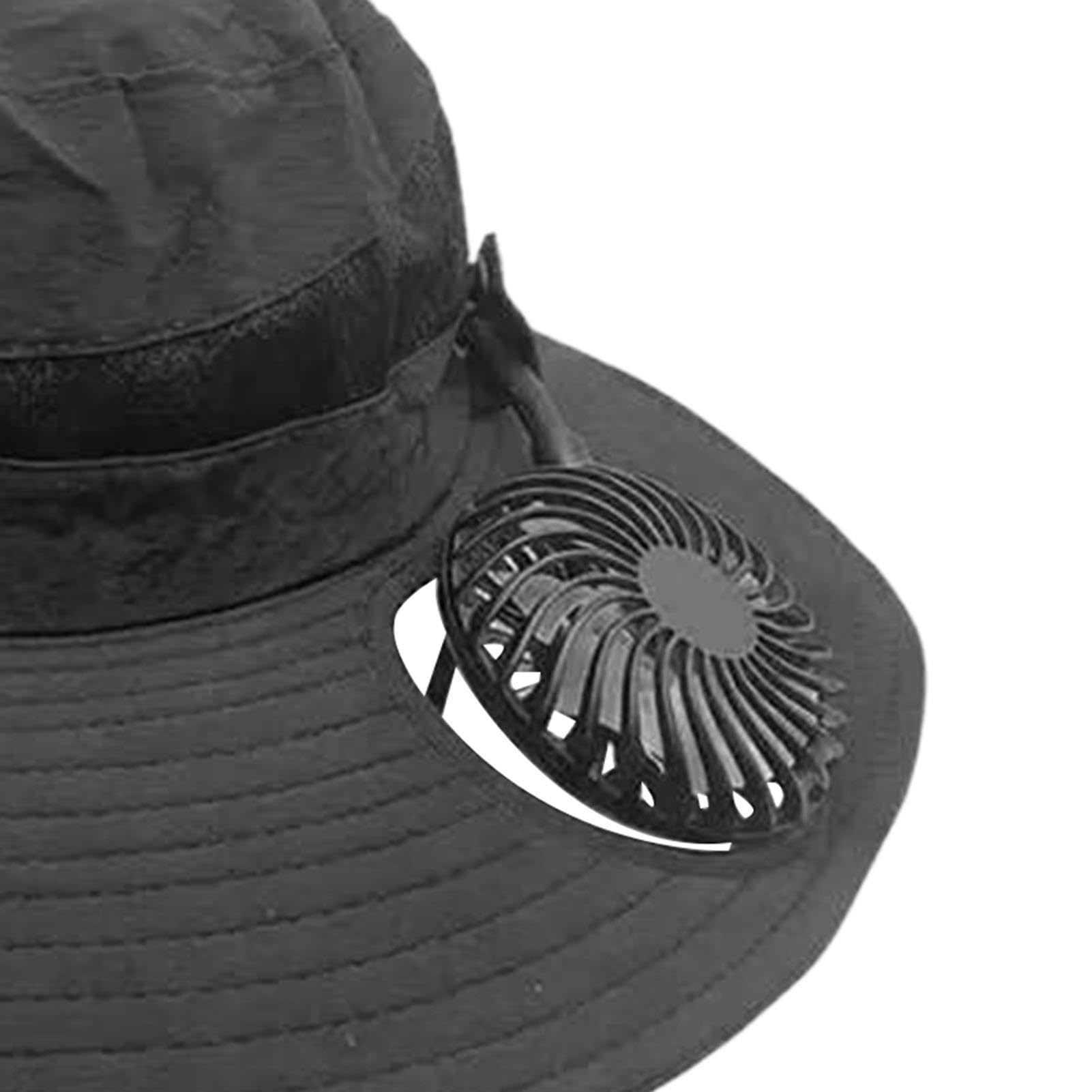 Cappello da sole da uomo con ventilatore e protezione UV - Copricapo estivo per la protezione solare - Uomo Papà Pesca Campeggio Escursionismo Giardinaggio Viaggi Quotidiani