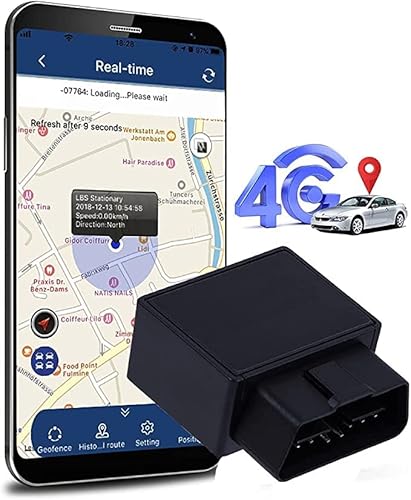 TKMARS GPS Tracker 4G Car Tracker Devices OBD2 Plug and Play Global Accurate Real-time Tracking Geo-fence Anti-theft APP without Subscribtion for Truck Van Caravan Car Tracker TK816