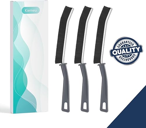 Miniatura 7 de Paquete de 3 cepillos finos para lechada para suelos de azulejos, juego de cepillos de limpieza de grietas de baño, herramienta limpiadora de