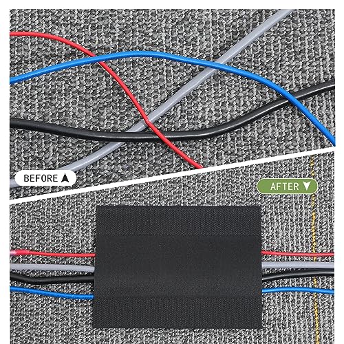 Image of WILLBOND Carpet Cord Cover Cable Protector Floor Cover Cable Protector Management Only for Commercial Office Carpet(196.85 ft,Black)