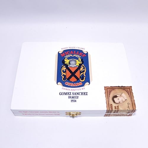 Micallef Churchill Gomez Sanchez Habano - Caja vacía de madera para cigarros, 8 x 5.75 x 1.25 pulgadas disponible en Yaxa Colombia