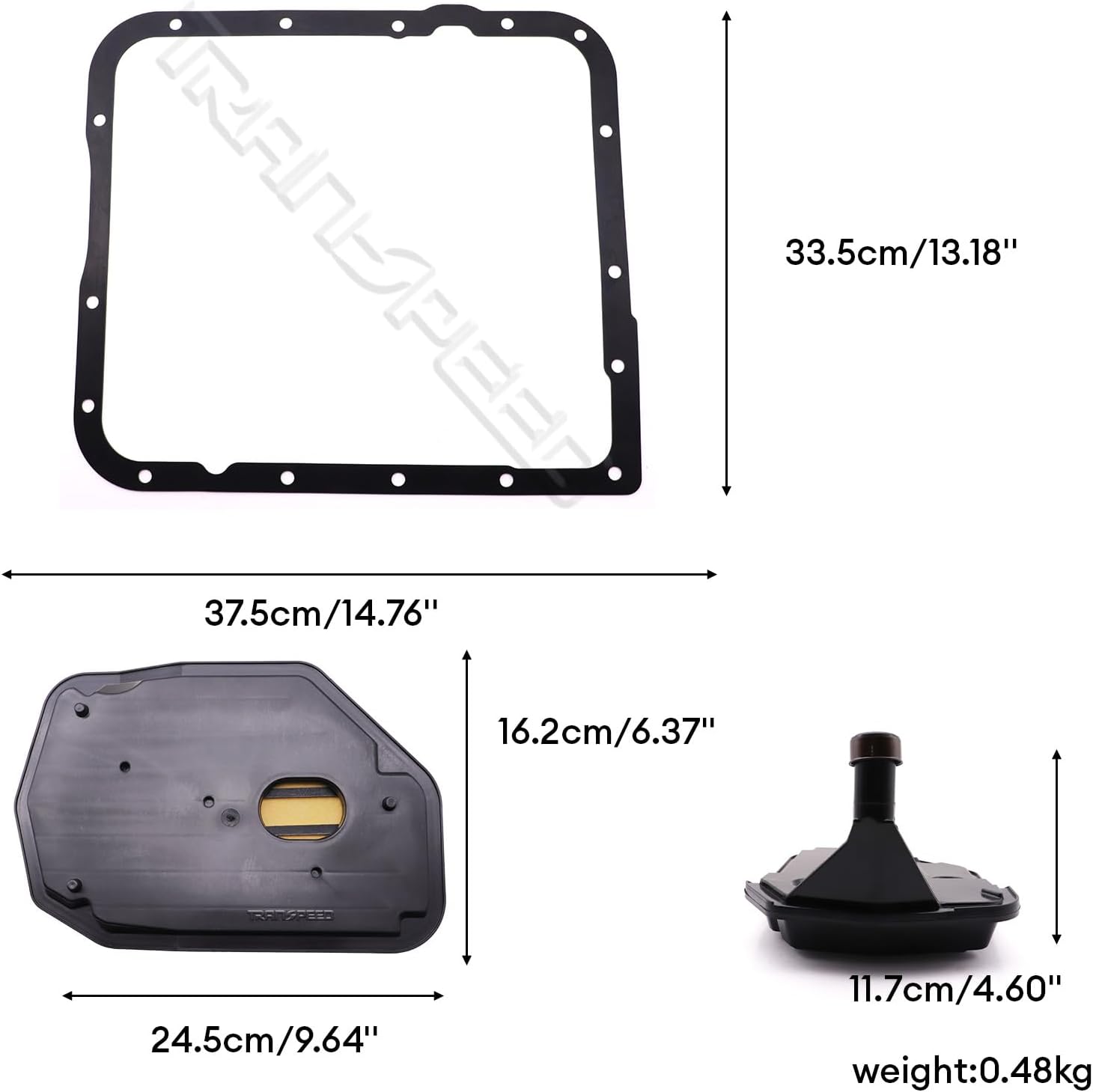 TRANSPEED 4L60E 4L65E Auto Transmission Oil Filter 24225323 & Oil Pan Gasket For GM Chevy GMC Cadillac 97-UP