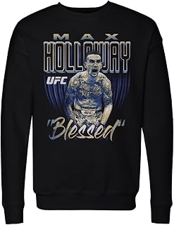 Max Holloway UFC Crewneck Sweatshirt - Max Holloway Bitmap WHT