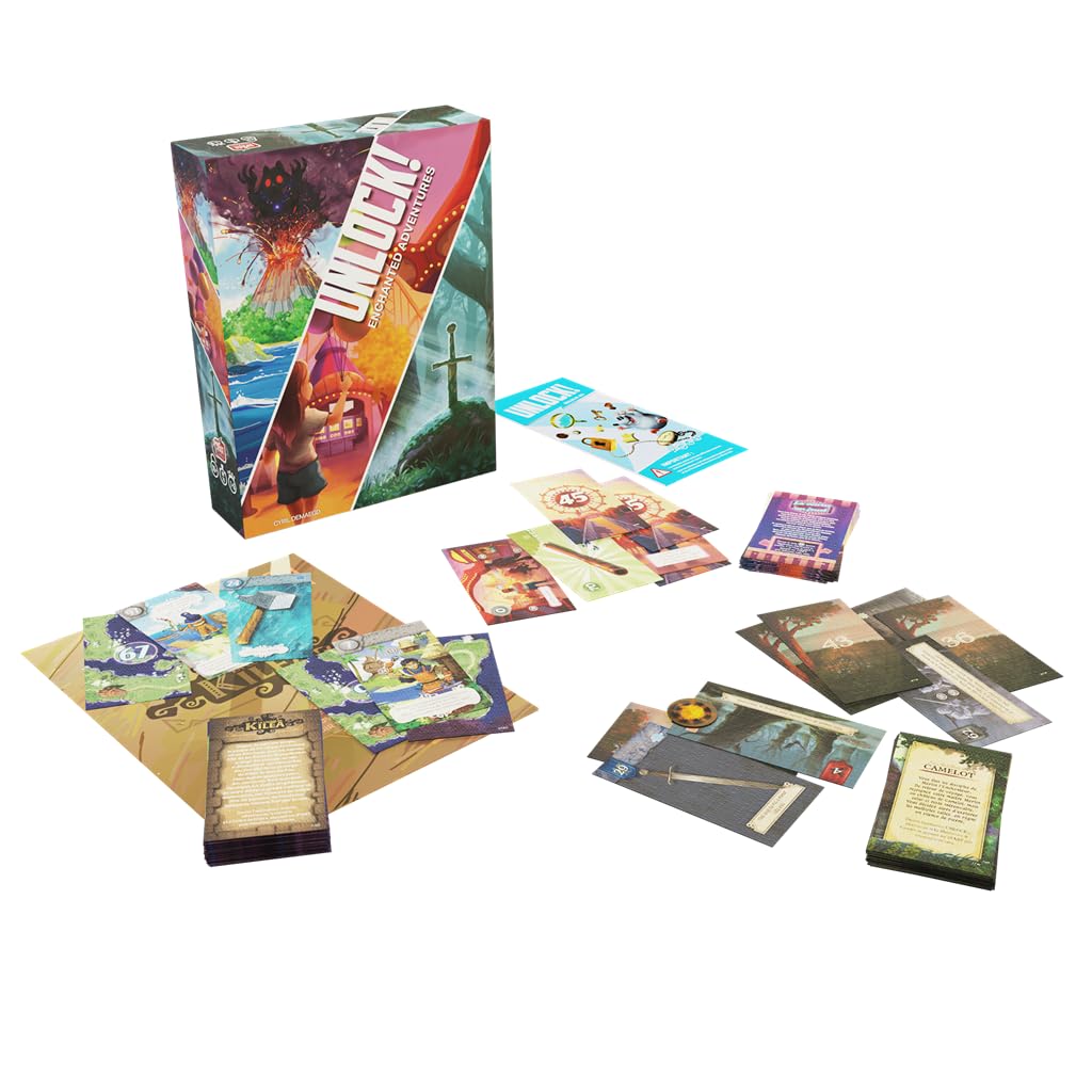 Asmodee Unlock! Enchanted Adventures Gra planszowa od 10 lat, dla 1 do 6 graczy, 60 minut na grę, hiszpańska