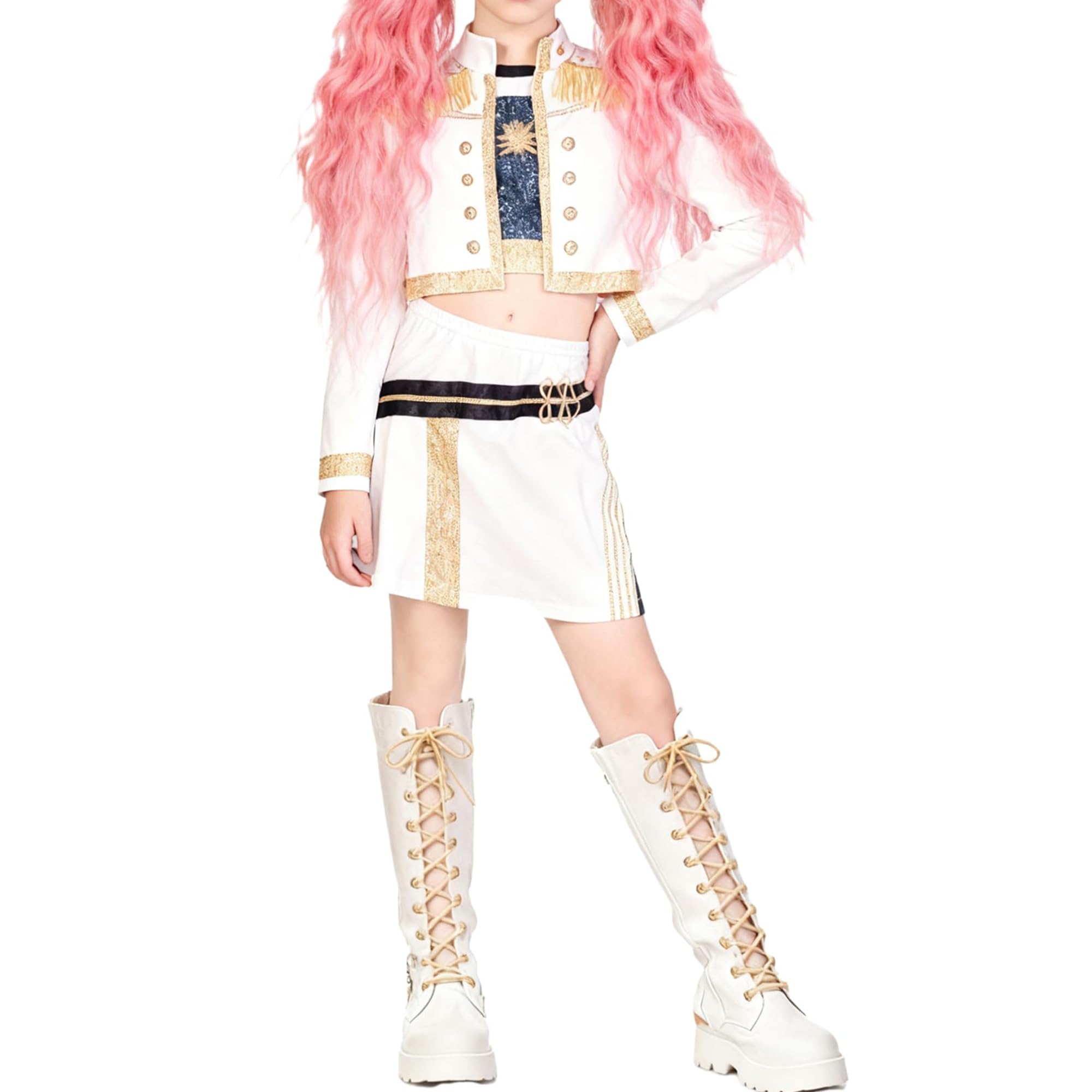 Disfraz infantil de bailarina de pop, conjunto de estilo urbano, cosplay para carnaval y Halloween; conjunto inspirado en estrella de música