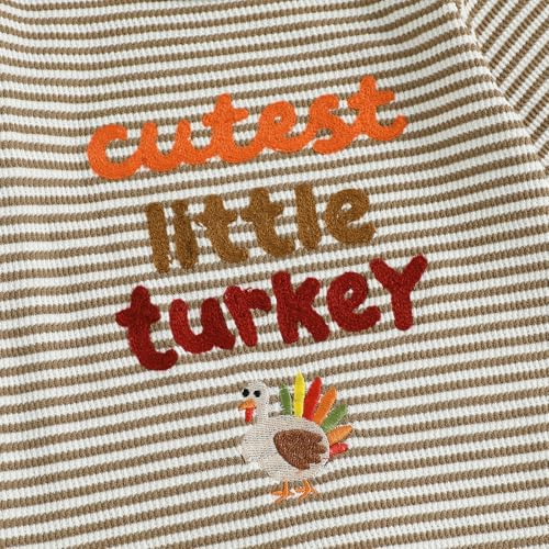 Thanksgiving Baby Boy Outfit My First Thanksgiving Little Turkey Romper Onesie Newborn Clothes with Hat4