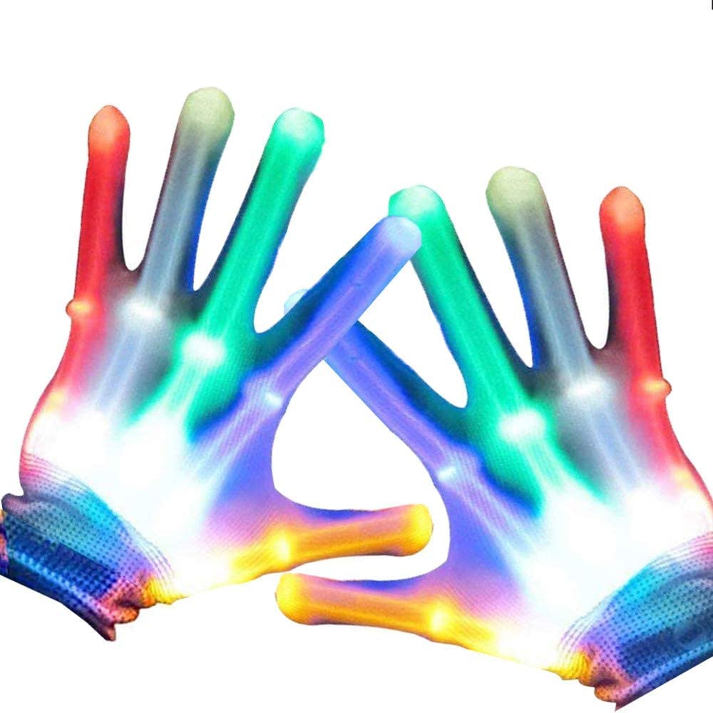STAR WORK Flashing Gloves Pair with Finger Lighting Led Colourful Party Glove| Rave Gloves 7 Colours Light Show | Night Cycling and Biking Hand Wear | Light Up Toys (MEDIUM 24 CM) (B0B3VJKLXS) Amazon Price History, Amazon Price Tracker