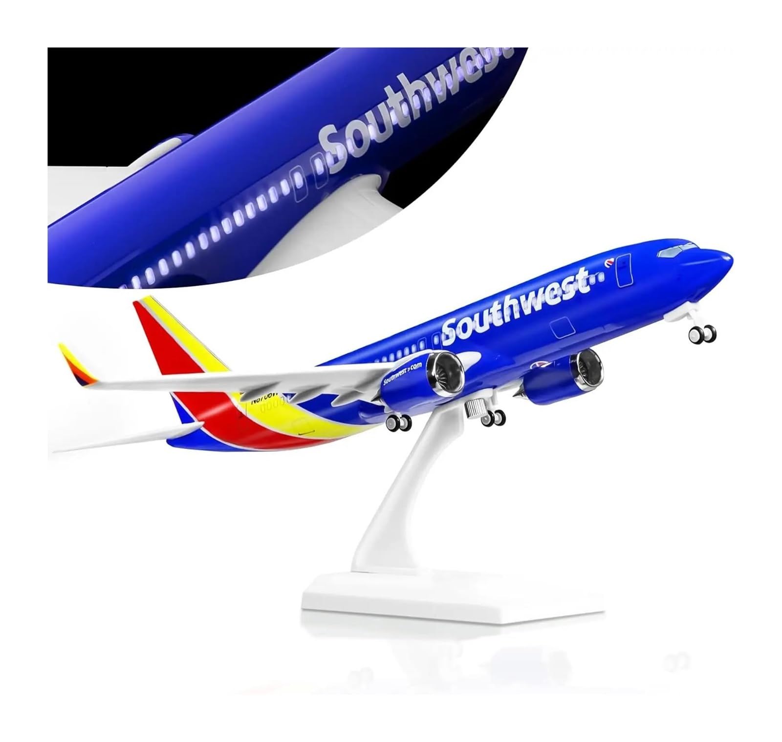 Giocattoli per aeroplani pressofusi Scala da 20 cm per Modello Southwest Modello di Aeroplano pressofuso in Lega Collezione di Modelli di Aerei Appassionati di Aviazione per la Raccolta e