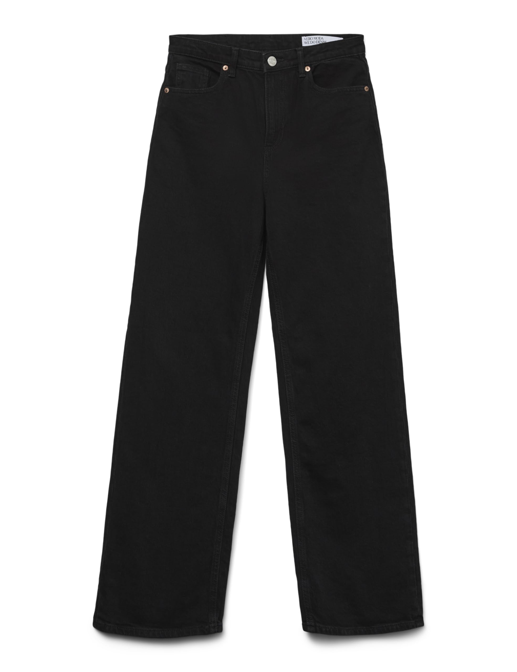 VERO MODA Women's Vmtessa Hr Ra118 Ga Noos Straight Jeans, Black, 27W x 32L