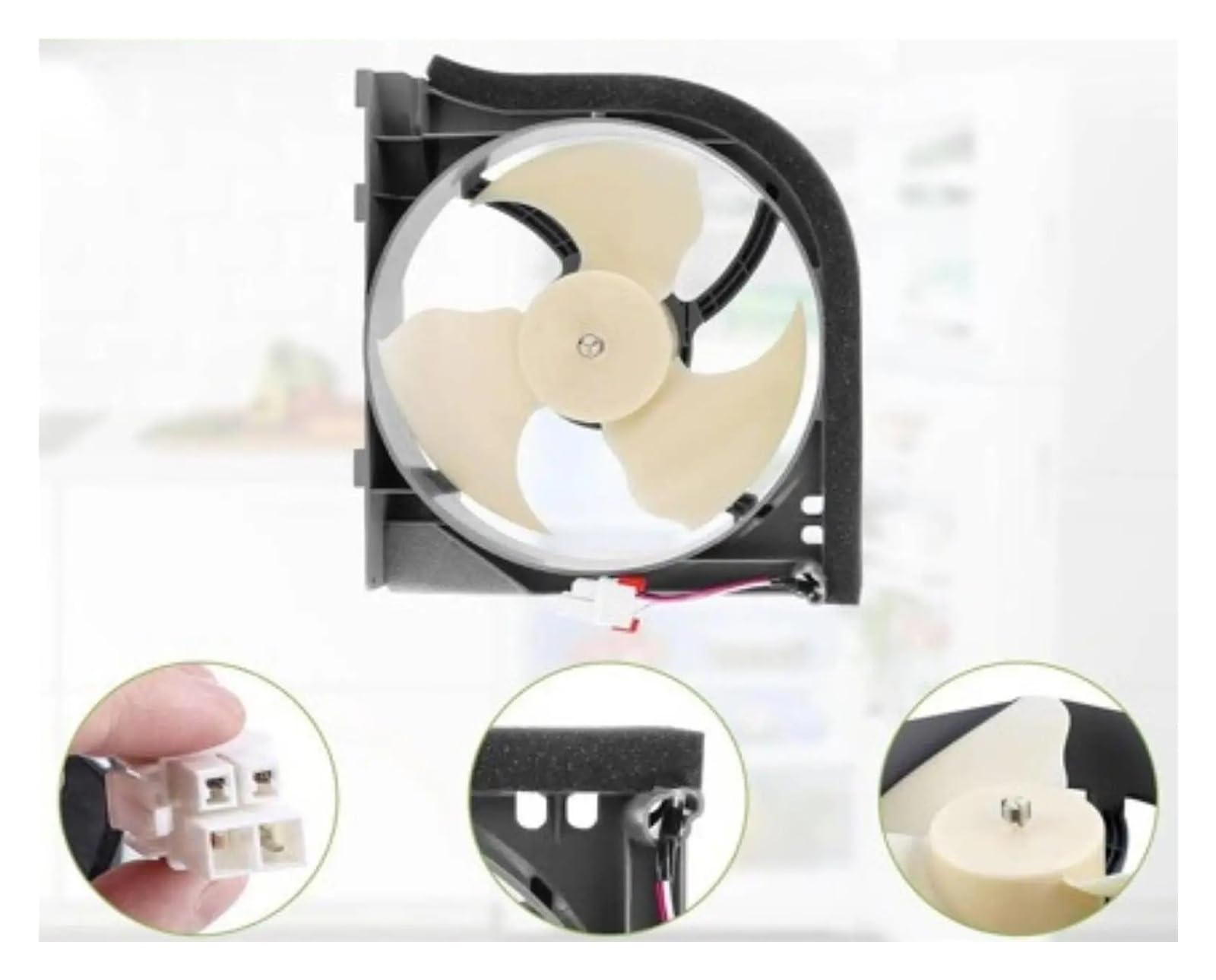 Generico Motor de ventilador, compatible con, DA97-15765A DA97-15765C | Conjunto de repuesto completo con referencia cruzada DA97-12842A for circulación de refrigeración interna del refrigerador.