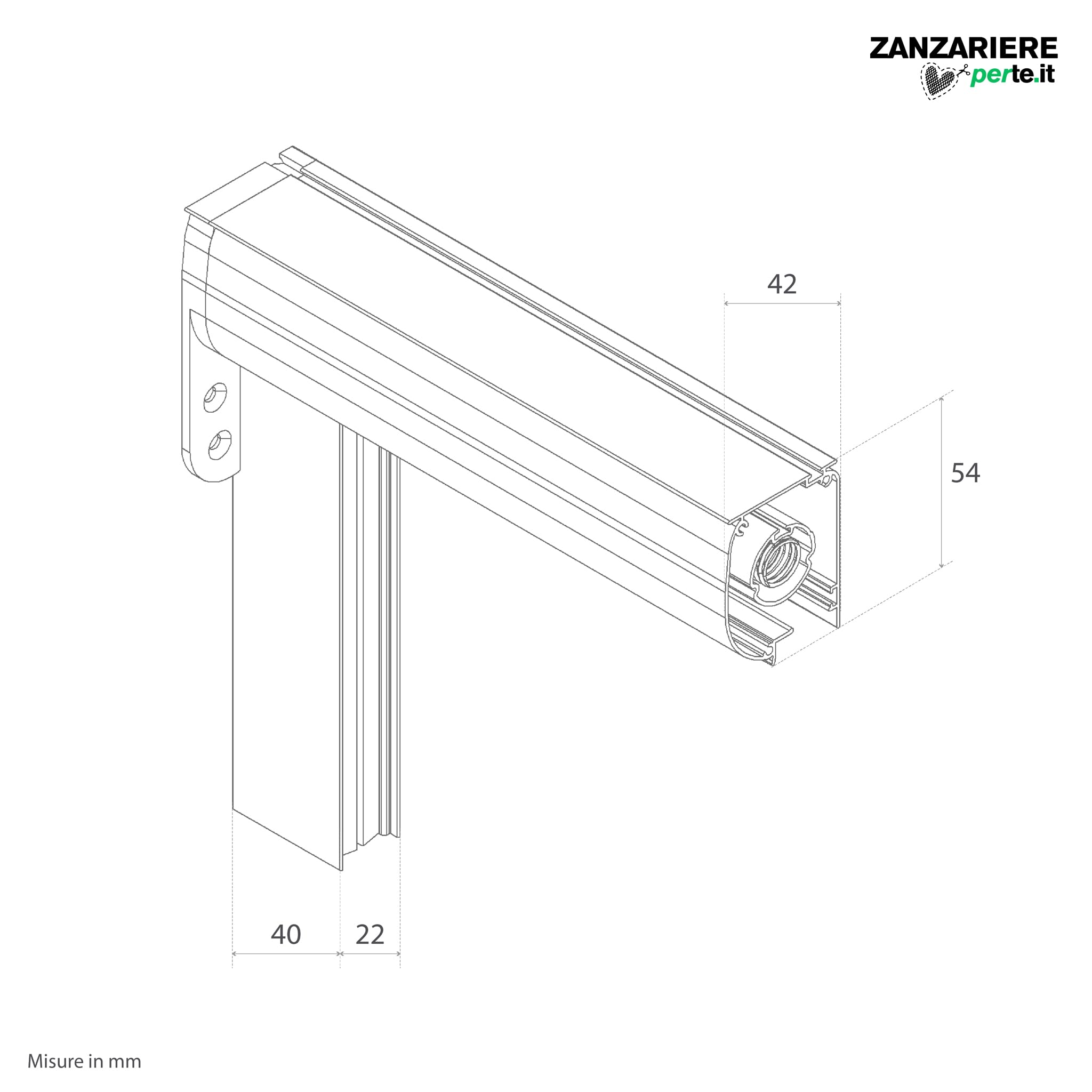 Zanzariera a Rullo "LILIANA" Riducibile per Finestre Con Chiusura Rallentata - Bianca RAL9010 con Rete in Fibra di Vetro Grigia - Made in italy (L 120 x H 170cm)