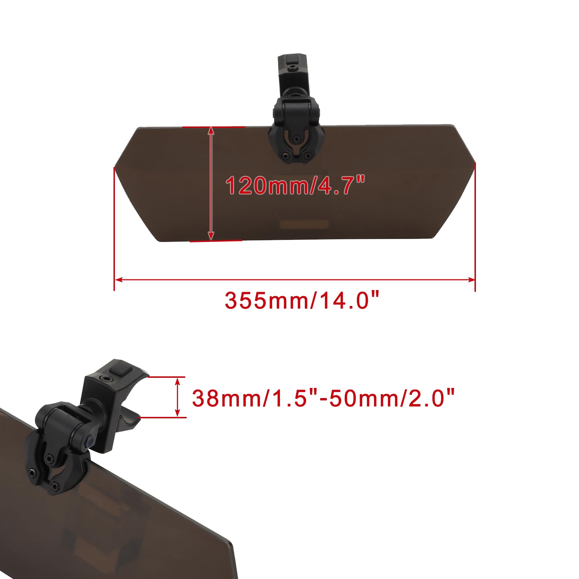 WOOSTAR 1.5"-2" UTV Sonnenschutzblende mit Schrauben mit Inbusschlüssel Ersatz für 1.5"-2" UTV