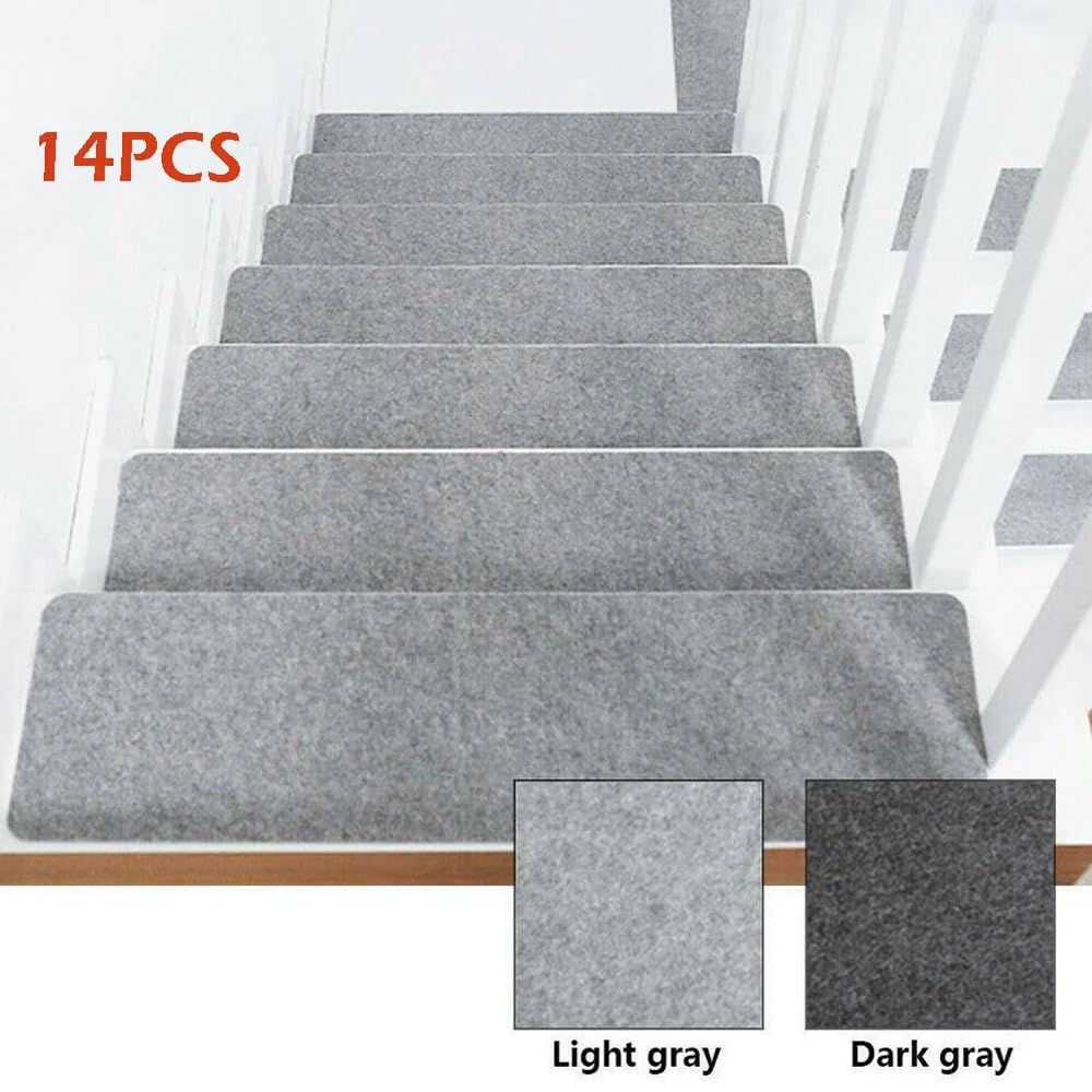 Nakładki na stopnie schodów. Stair Treads Rectangle Pack Of 14 Multicolor(Dark Gray)