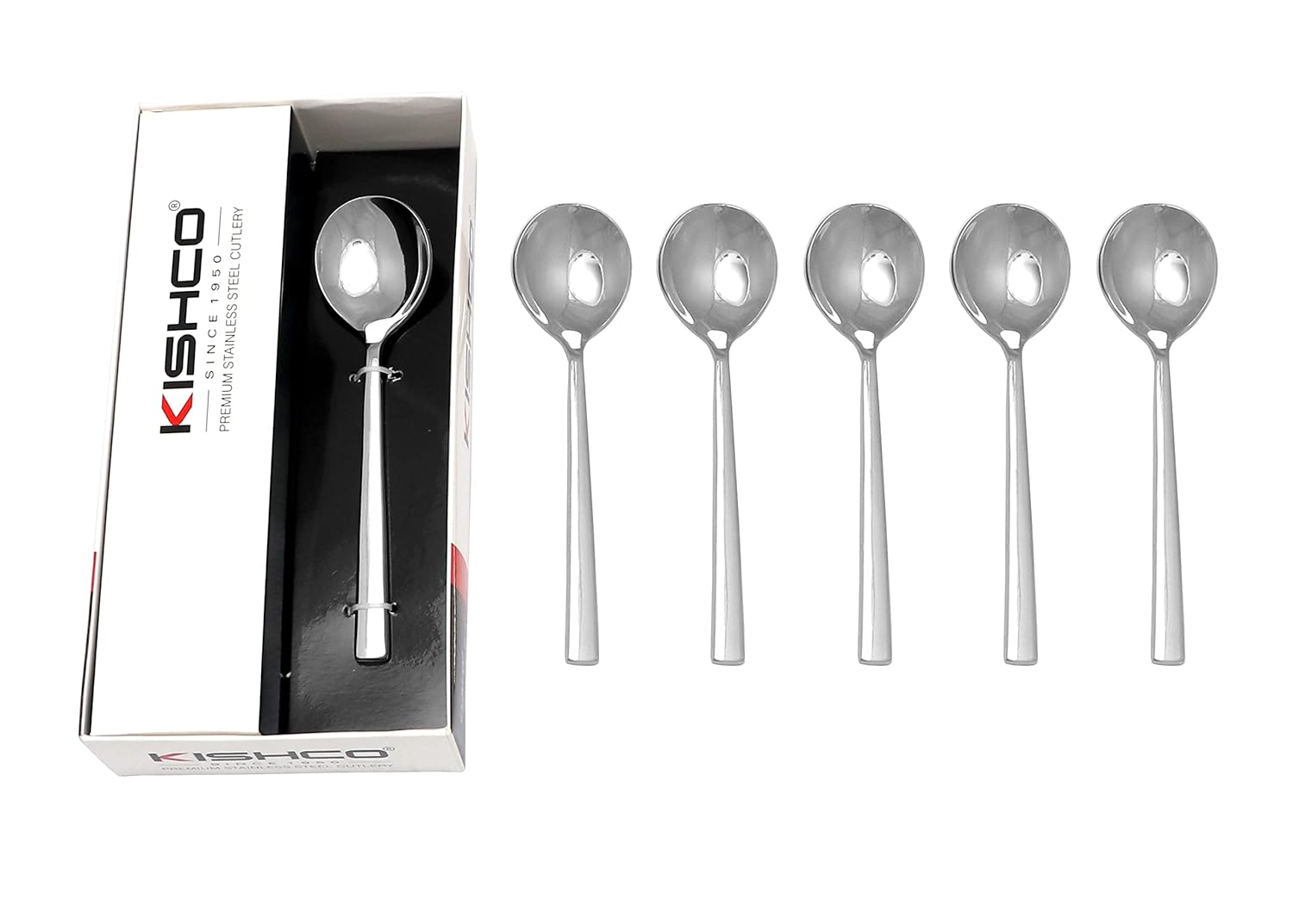 Buy Kishco Ultima Deluxe Stainless Steel Soup Spoon 6 Gift Set Pack