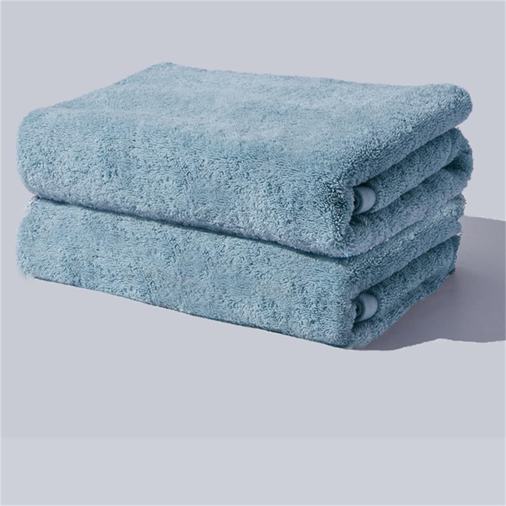 Serviette de bain anti-irritation ensemble deux pièces doux bleu 70x140cm pour peau sensible