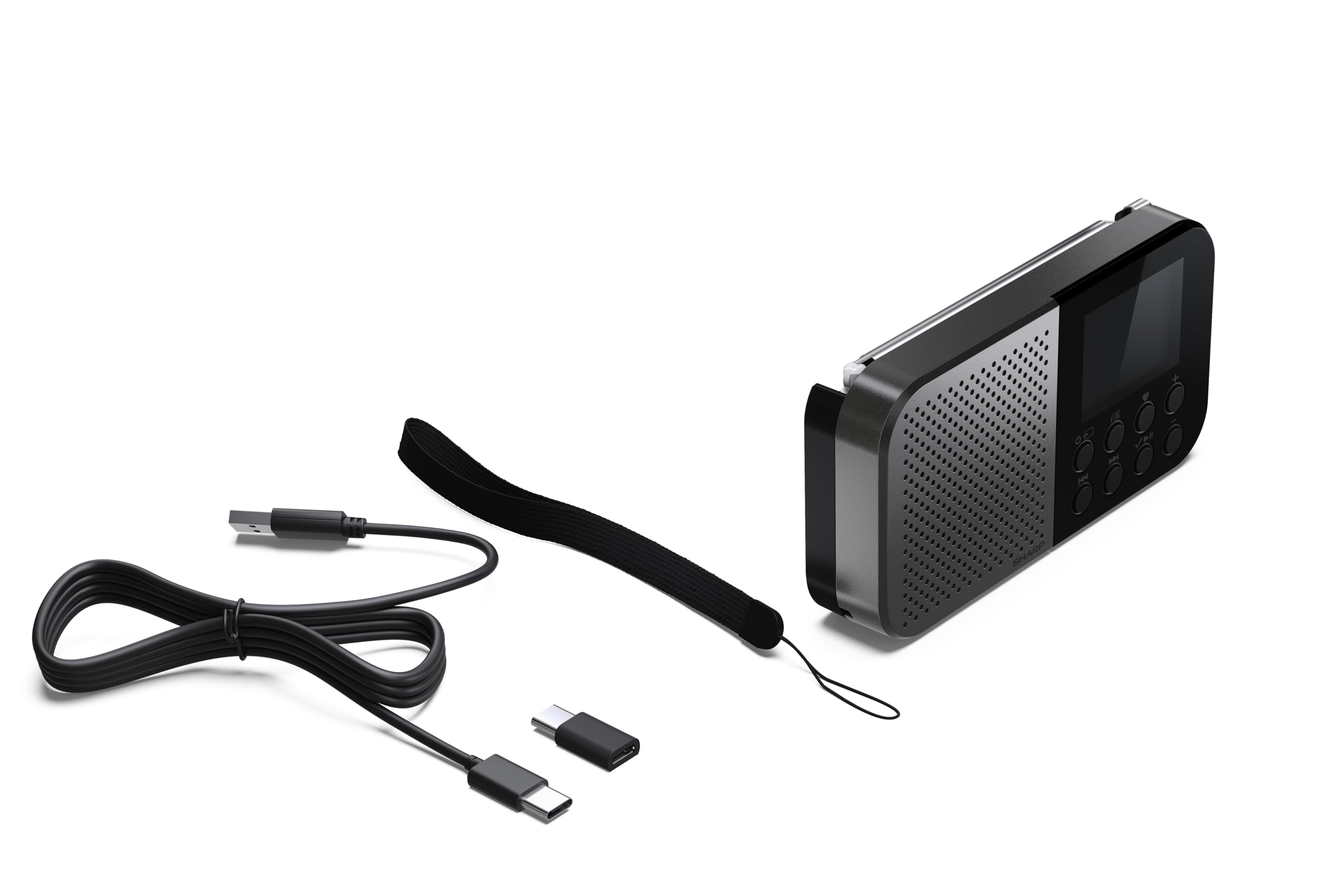 SHARP DR-P520(GY) Osaka - Radio numérique portable de Pocket avec