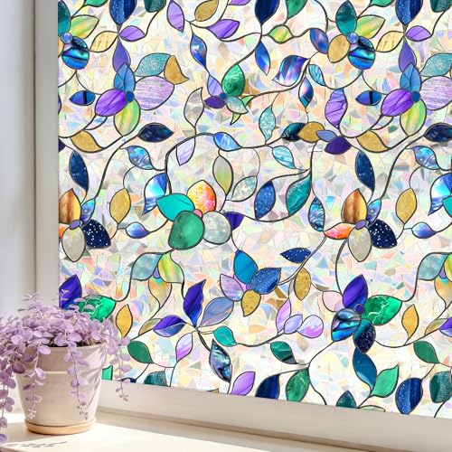 Vinilo decorativo para ventana Finnez efecto arcoíris 17.5 x 78.7 in miniatura 1