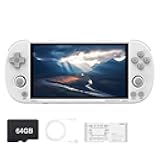 Trimui Smart Pro Handheld Game Console 4.96-Inches Display Game Console, Linux System with Allwinner A133P Processor Built-in 64G TF Card White