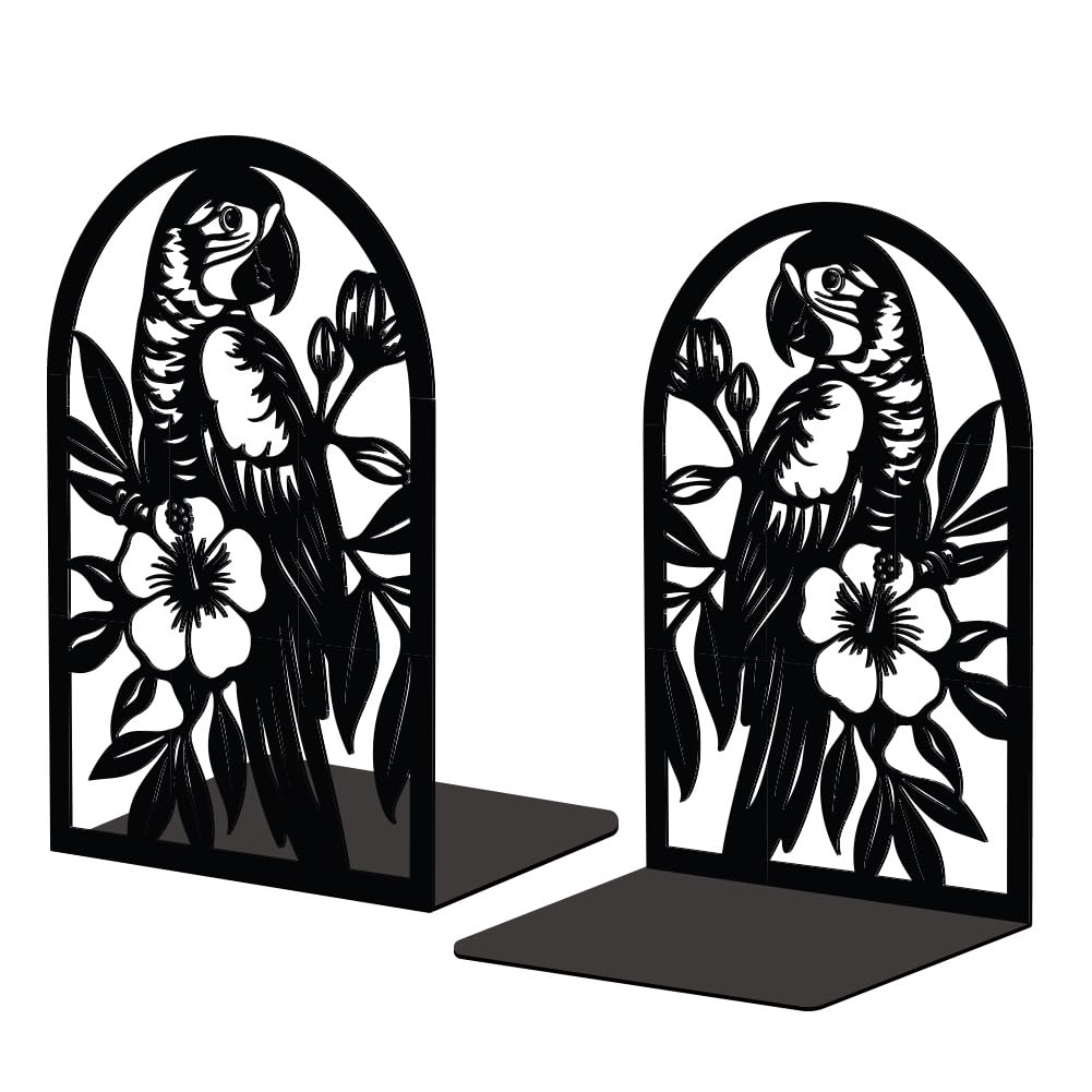 Peacoblue Metal Bookends for Shelves, Modern Decorative Heavy Duty Study Book Support Stoppers for Office, Desk, Shelf, Room 5.3