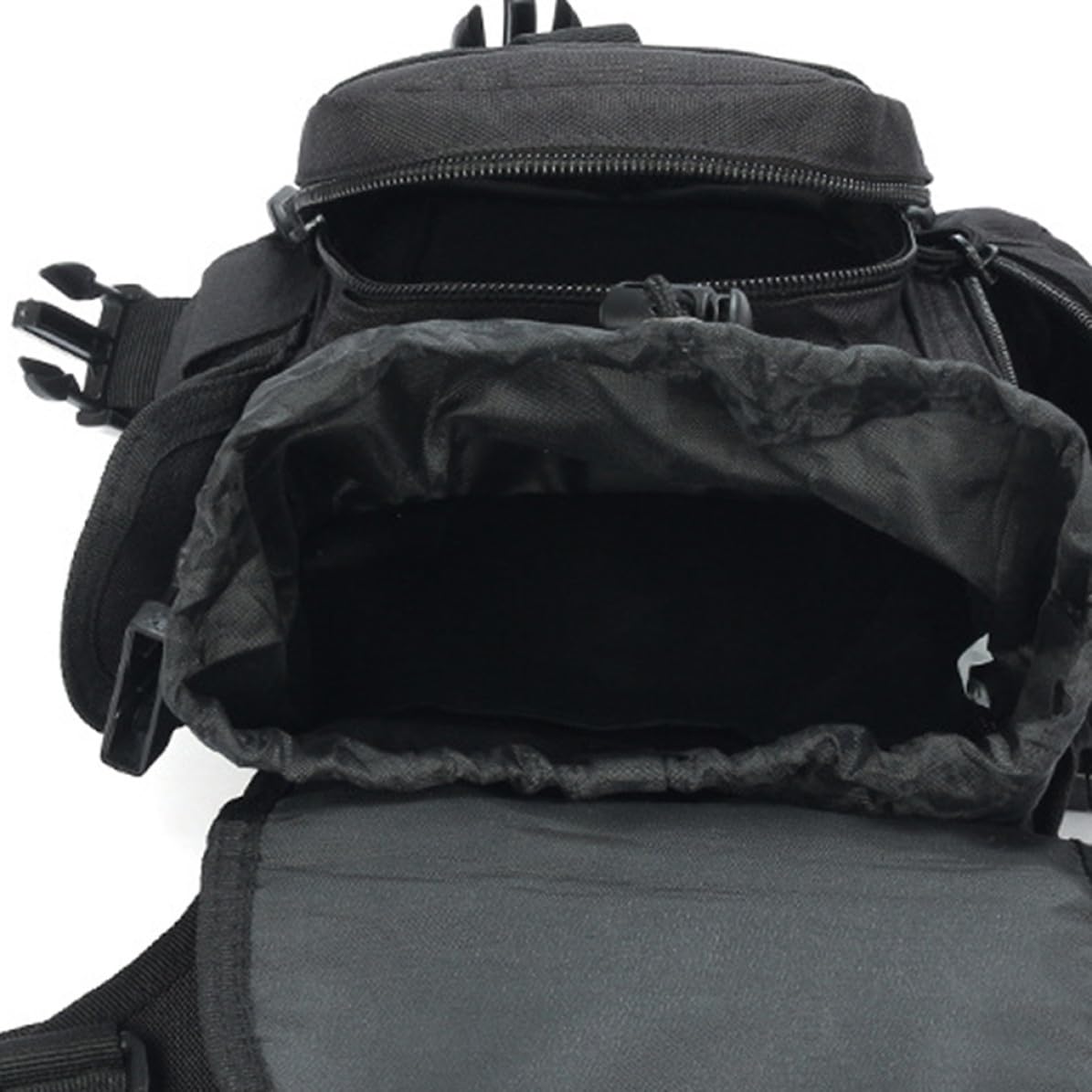 Abaodam Riñonera Multifuncional de Oxford, Tamaño Mediano, Camuflaje Negro, Bolsa Deportiva para Ciclismo y Senderismo Correa Ajustable para Hombre