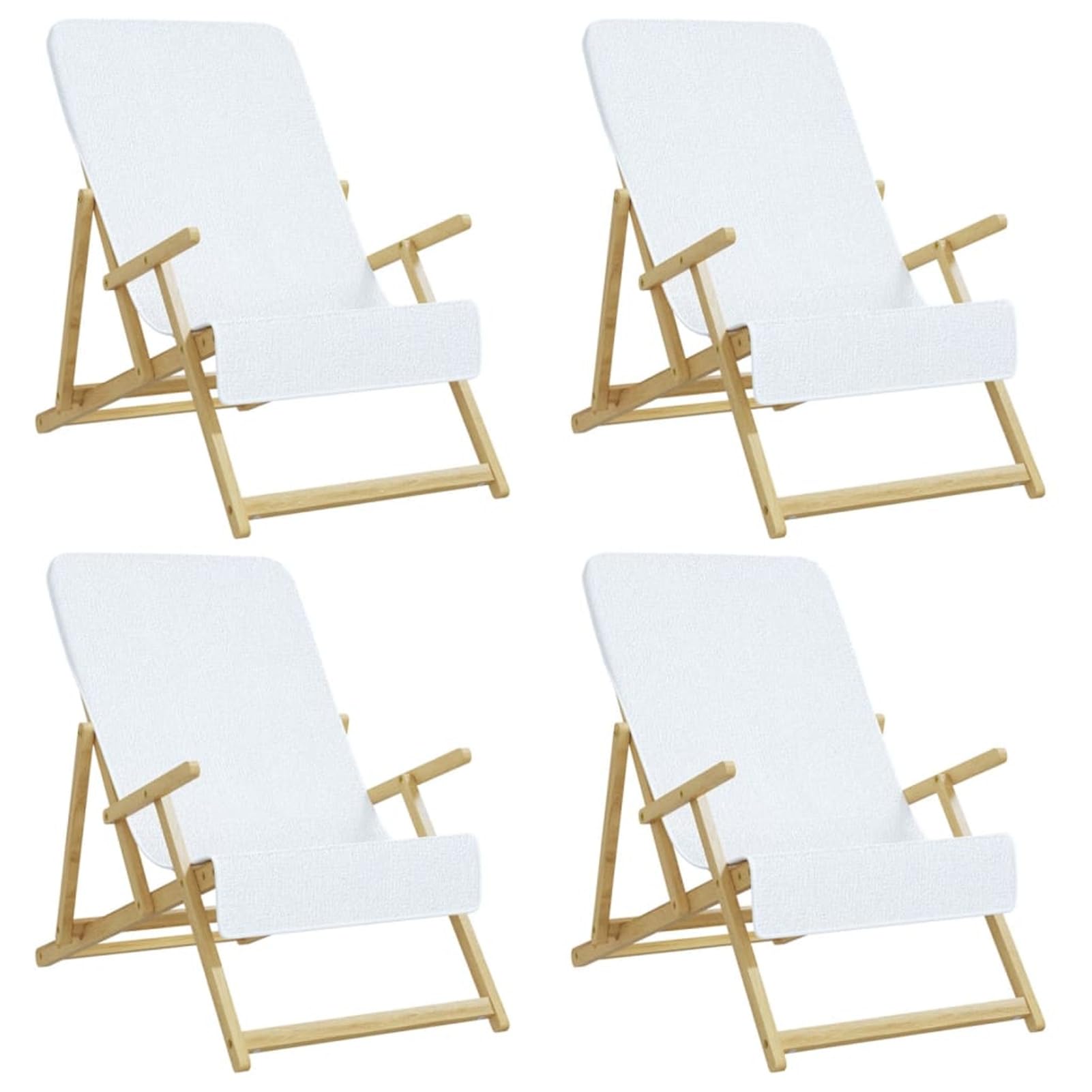 Strandtücher 4 STK. Weiß 60x135 cm Stoff 400 GSM, Hamamtuch, Saunahandtuch, Badehandtuch - 3157050