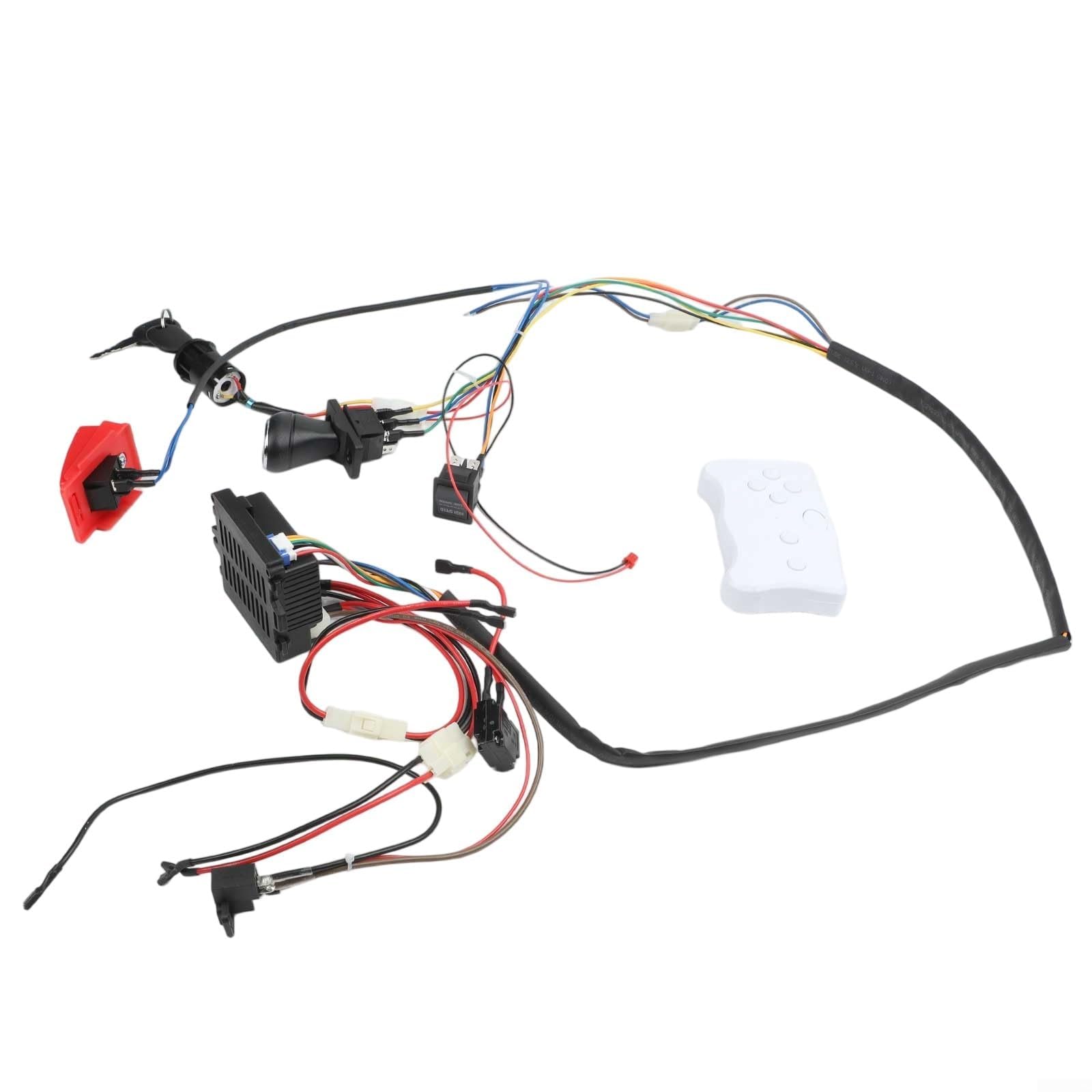 Weelye Elektroauto-Kabel- und Schalter-Empfänger-Set mit 2 4G-Fernbedienungen von Weelye unterstützt verschiedene elektronische Getriebe- und Schwenkmotoroptionen (RX23 12 V A)