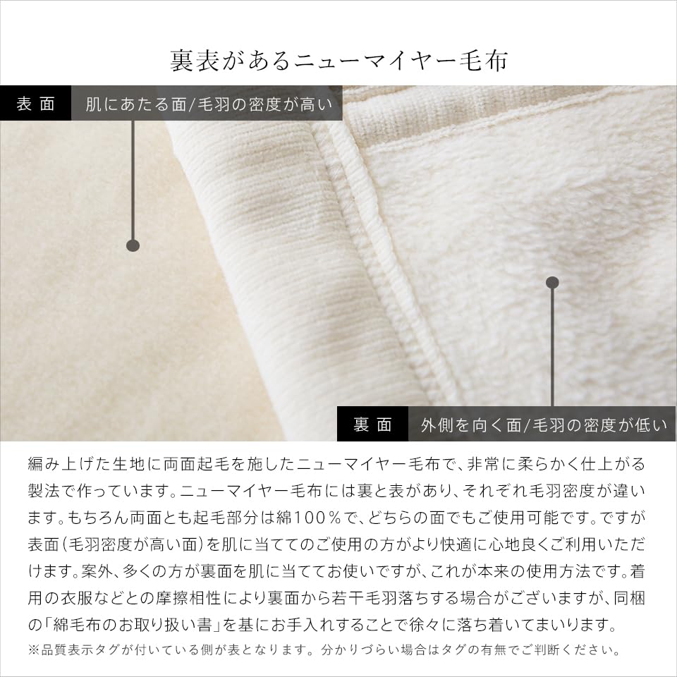 Amazon｜西川 綿毛布 ハーフ オーガニックコットン使用 コットン