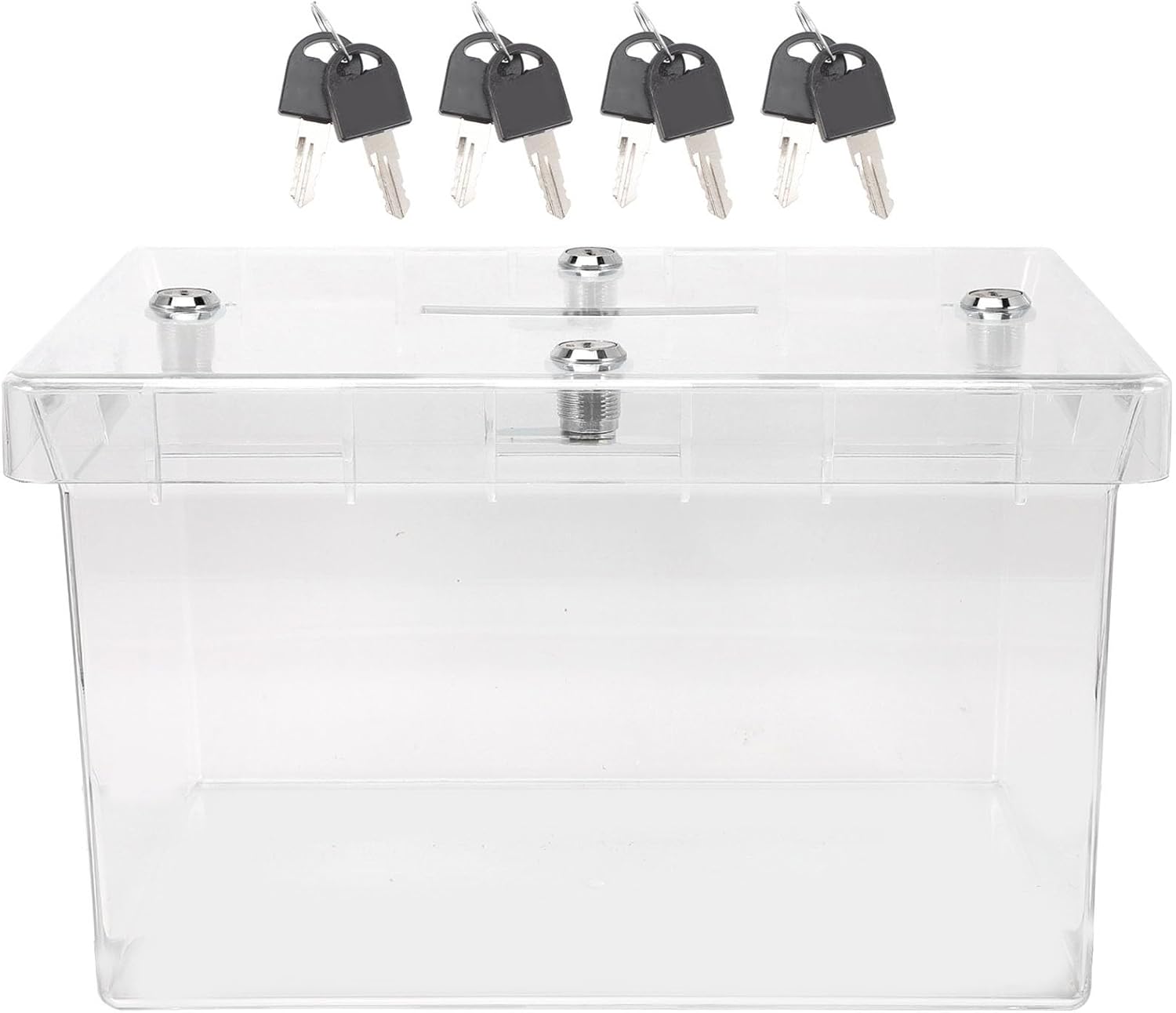 Acrylic Wedding Card Box with Lock Secure Wedding Shoes Box for Reception Cards and Keepsakes for Bridal Showers and Special Occasions