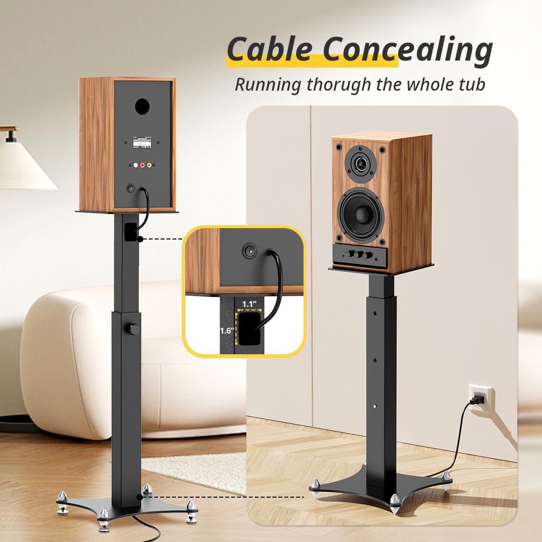 Amazon.co.jp: GZGDLJQ ユニバーサルスピーカースタンドペア、20-27.5