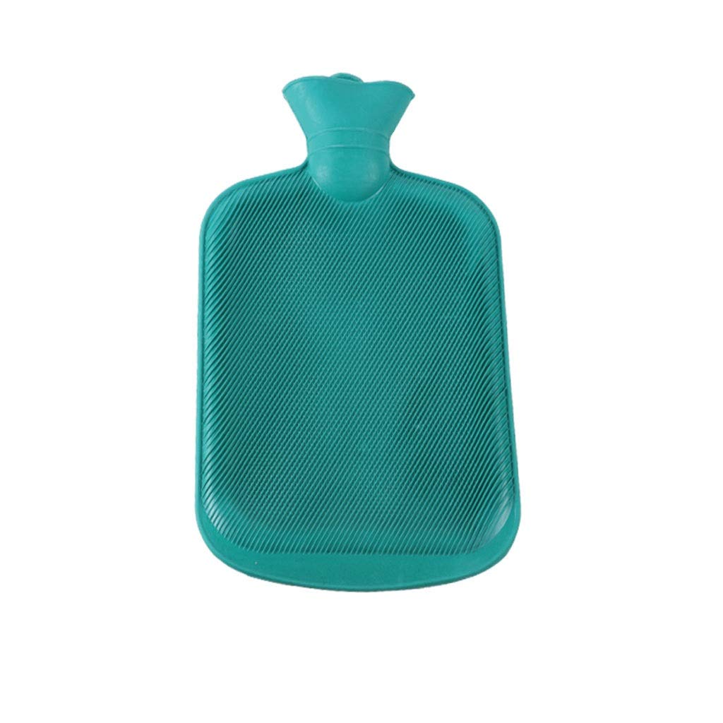 Botellas de agua caliente Bolsa Botella goma grande llena espesa portátil reutilizable(Groen)